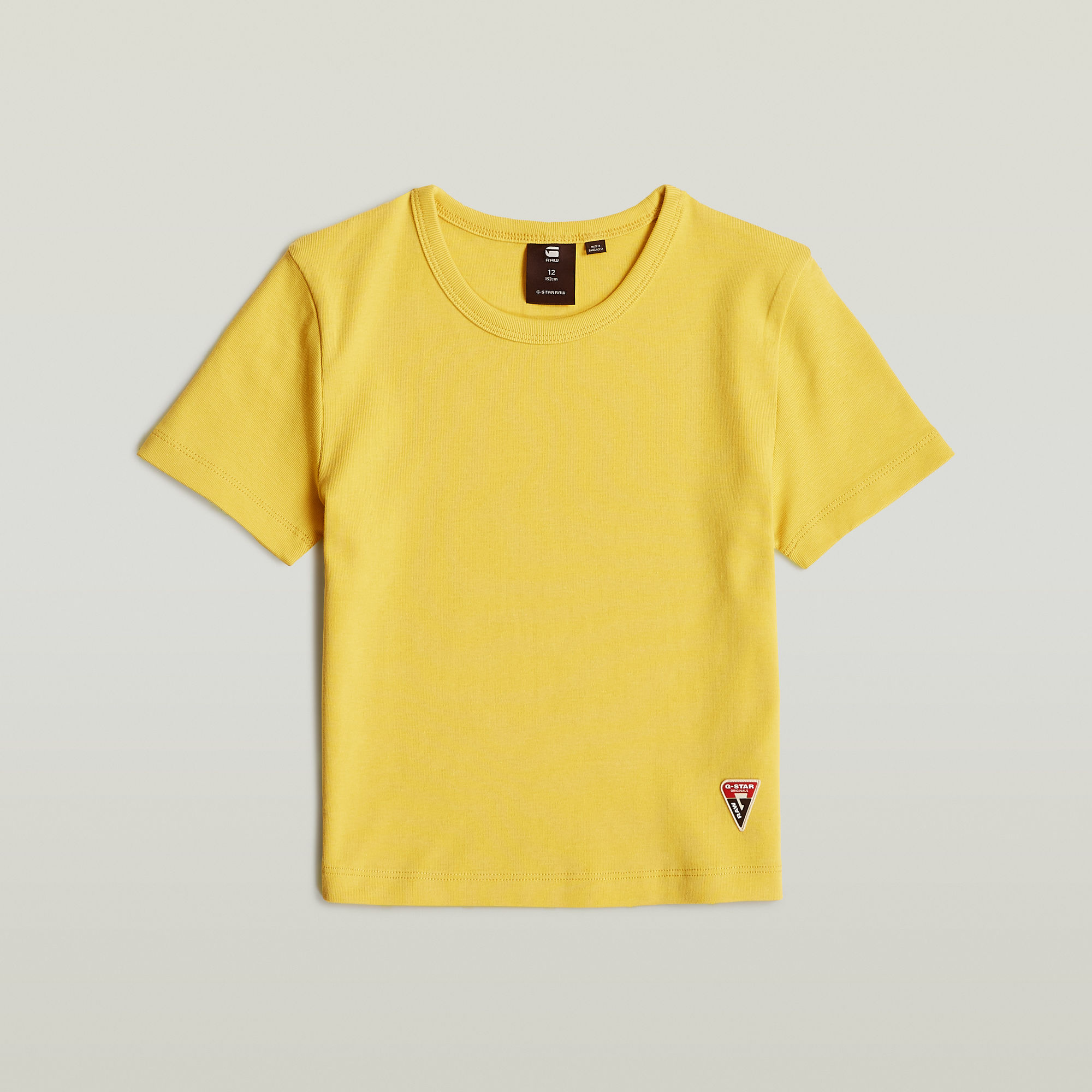 

Girls T-Shirt Slim Cropped - Yellow - girls