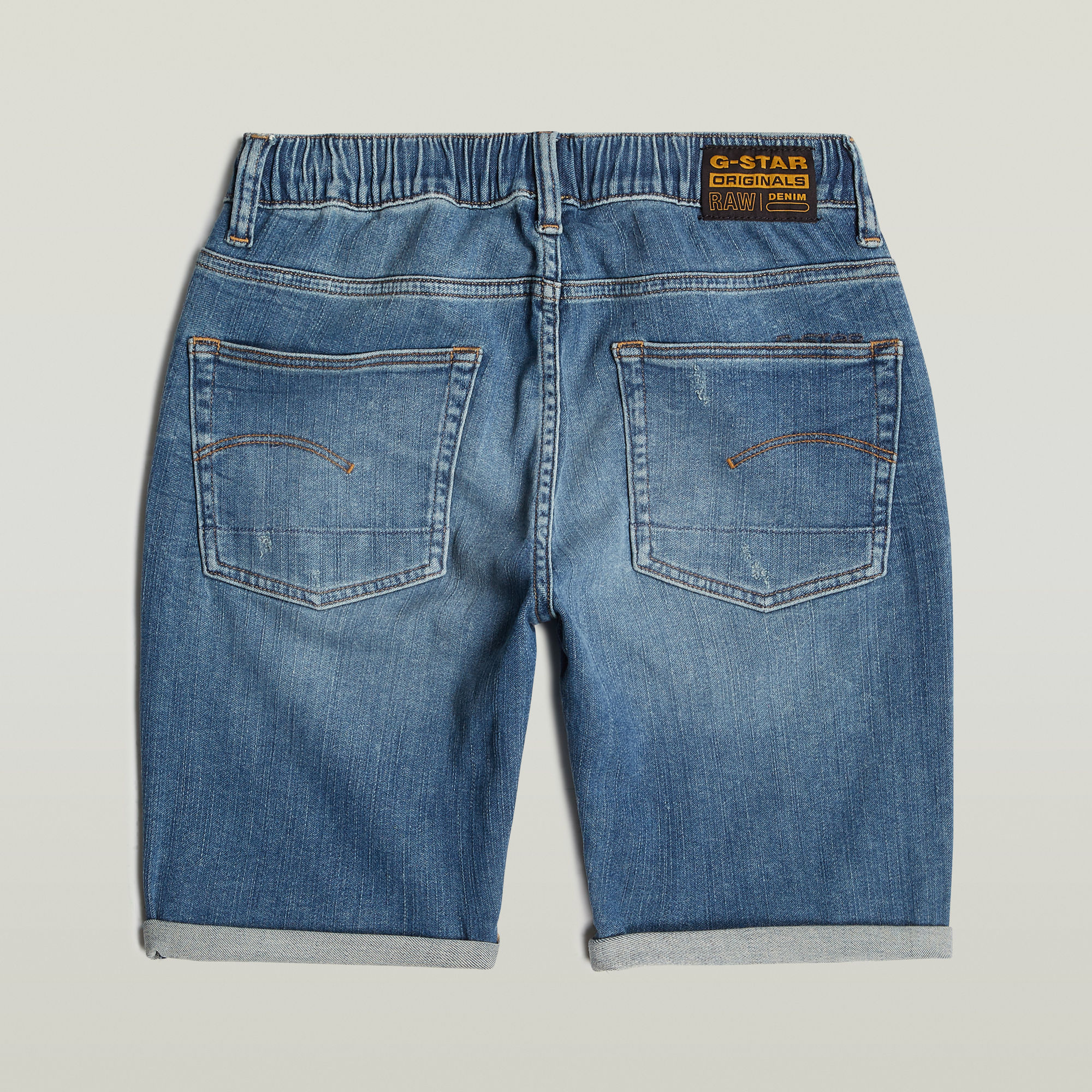 G-Star RAW Kids 3301 Slim Pull Up Short Lichtblauw jongens