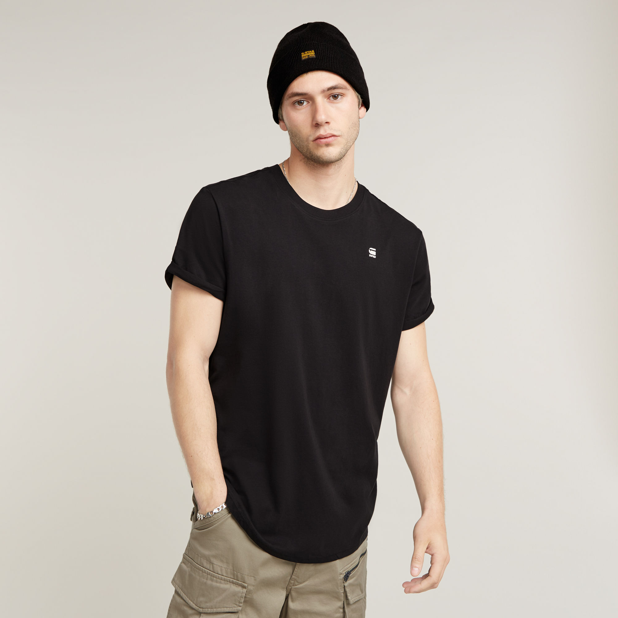 

Lash Ribbed T-Shirt - Black - Men