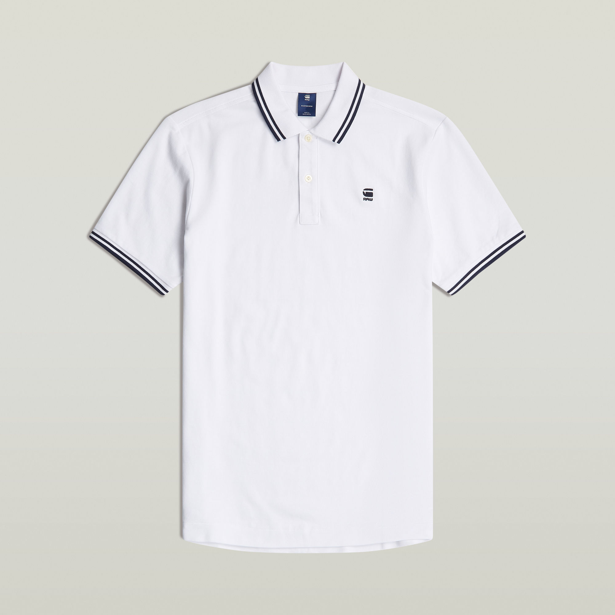 G-Star RAW Dunda Slim Stripe Polo Wit Heren