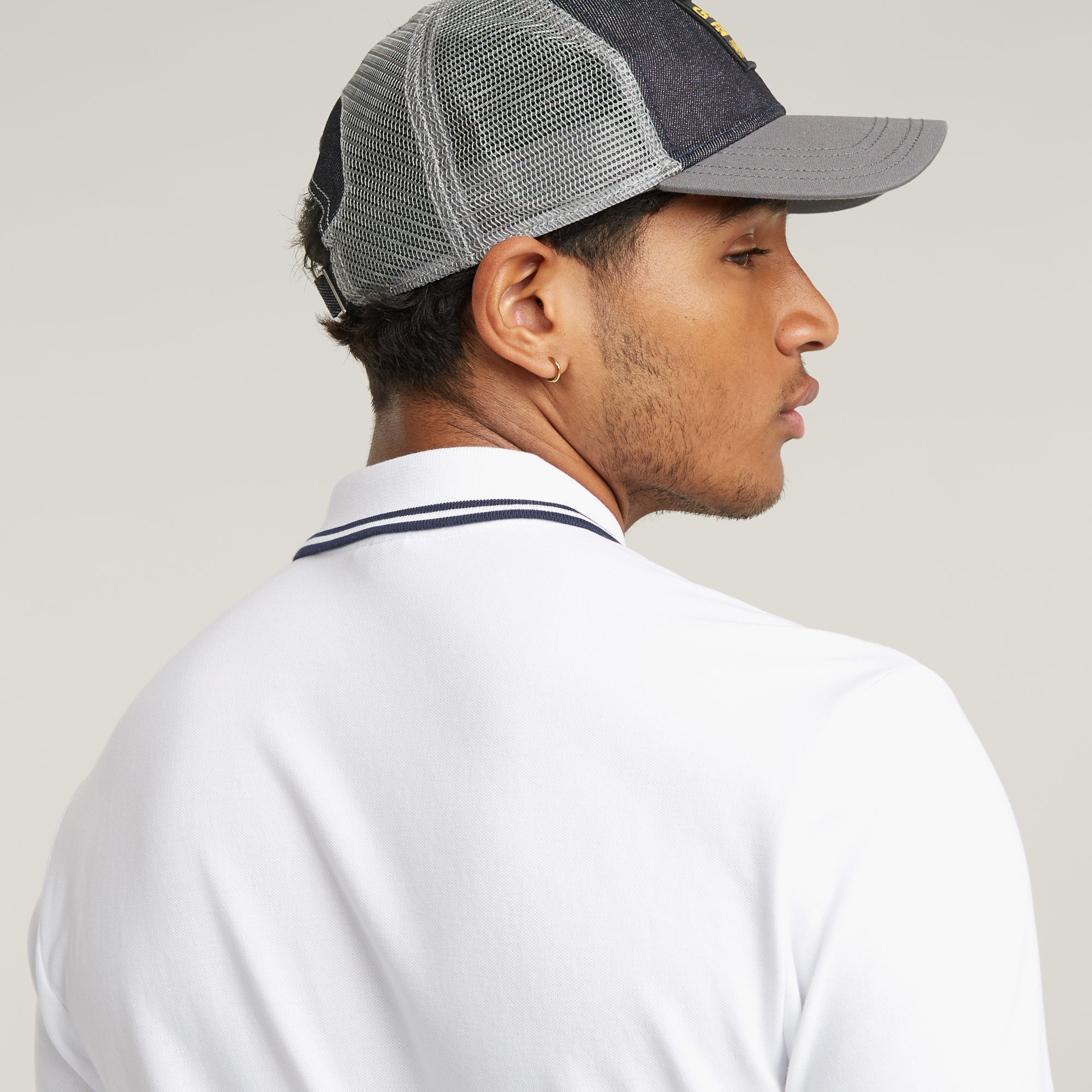 G-Star RAW Dunda Slim Stripe Polo Wit Heren