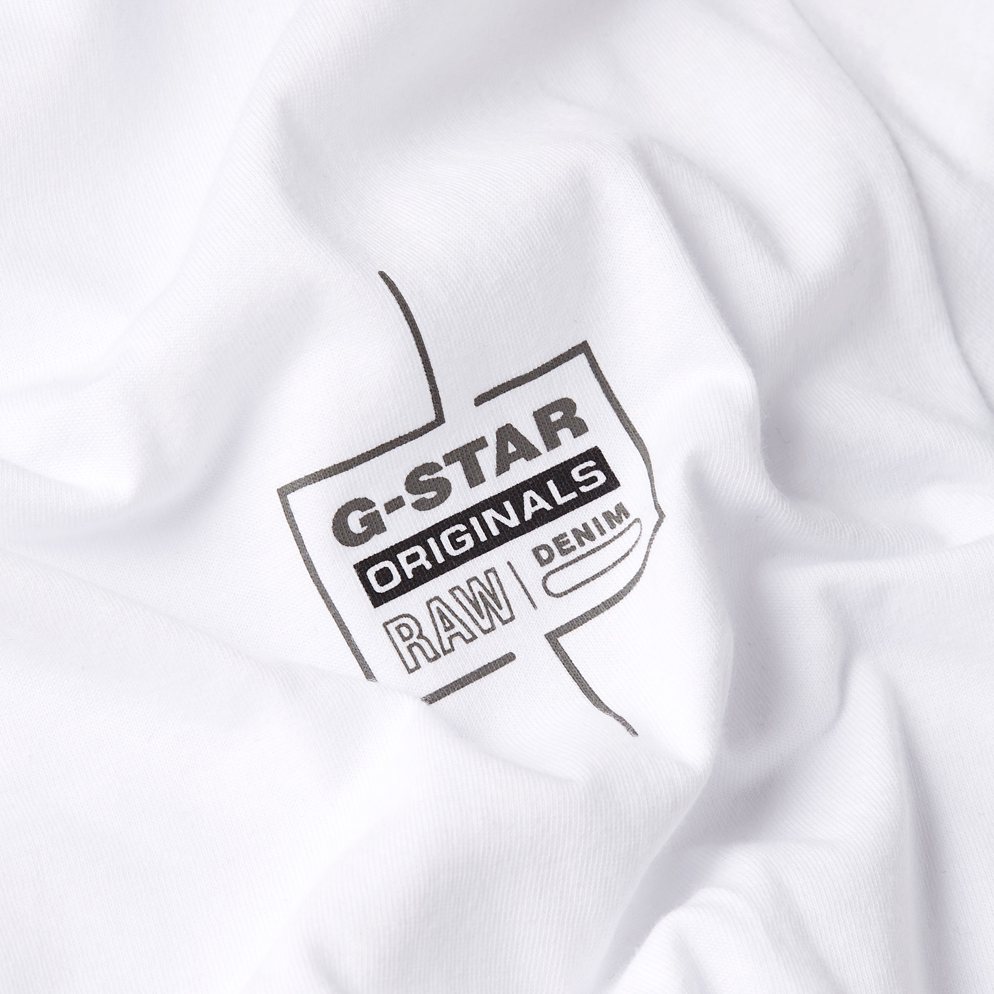 G-Star RAW Chest Logo Regular T-Shirt Wit Heren