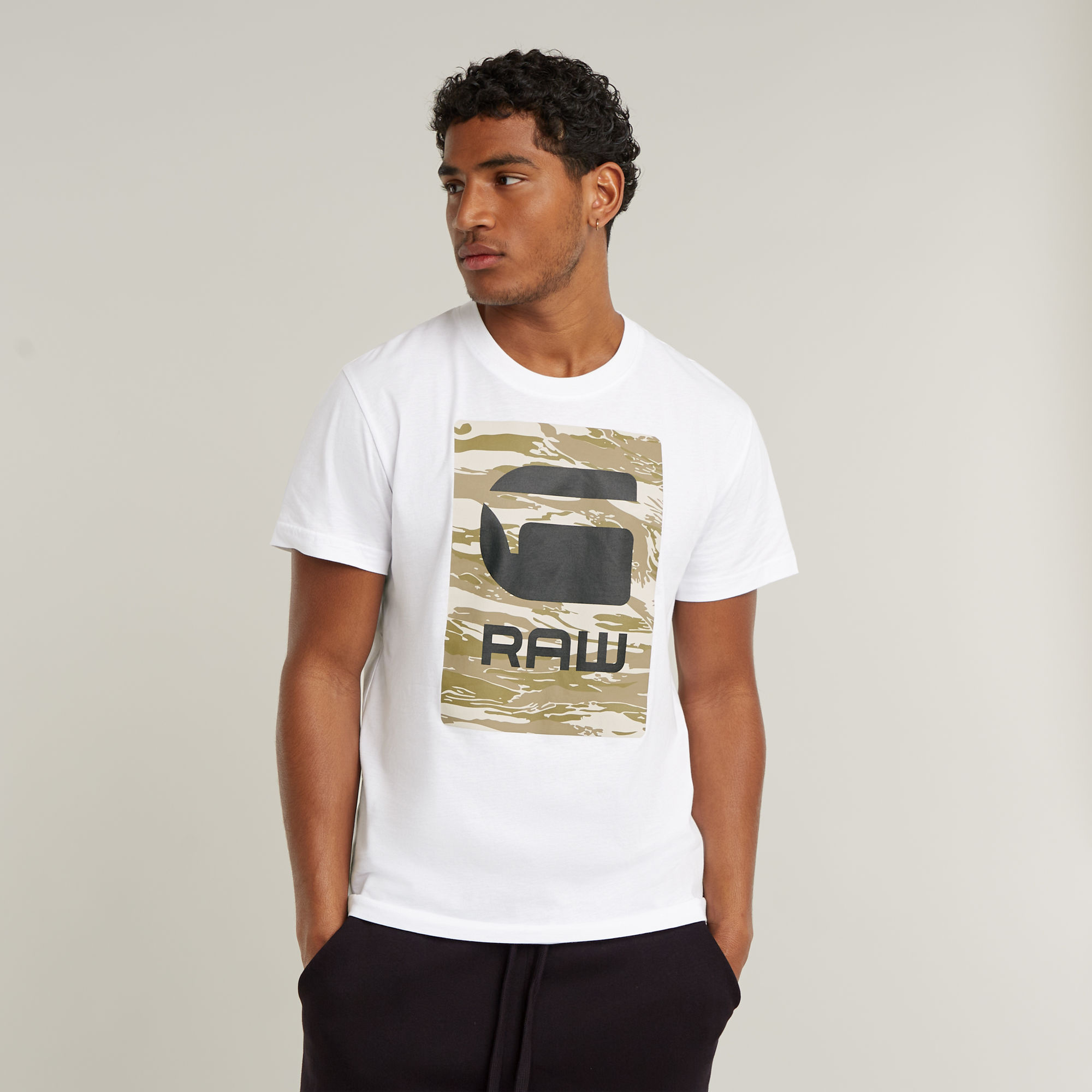 

Camo Box Graphic T-Shirt - White - Men