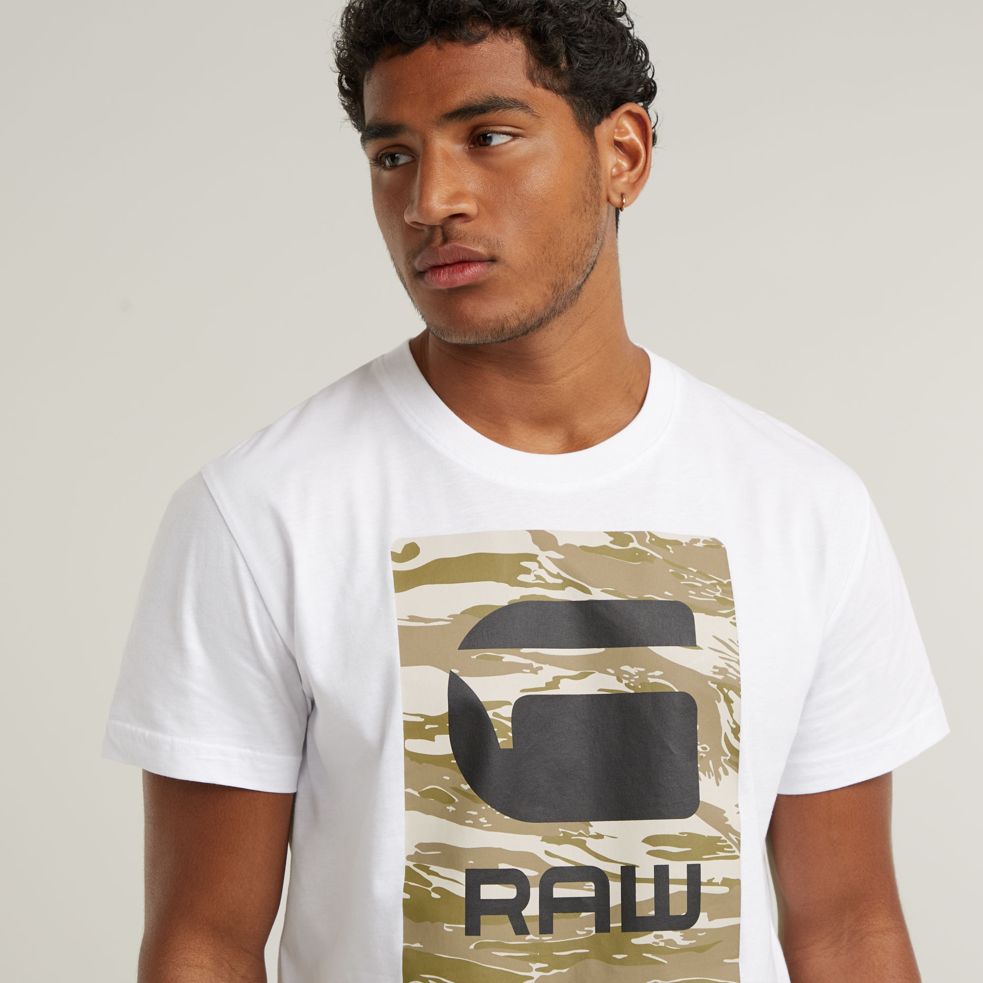 G-Star RAW Camo Box Graphic T-Shirt Wit Heren
