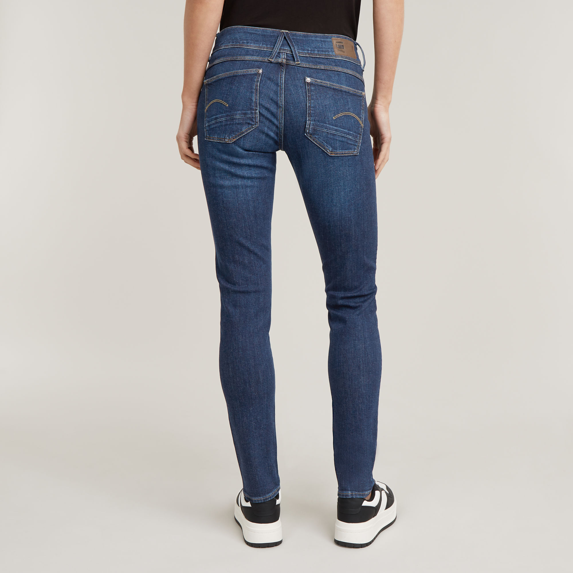 G-Star RAW Lynn Mid Skinny Jeans Donkerblauw Dames