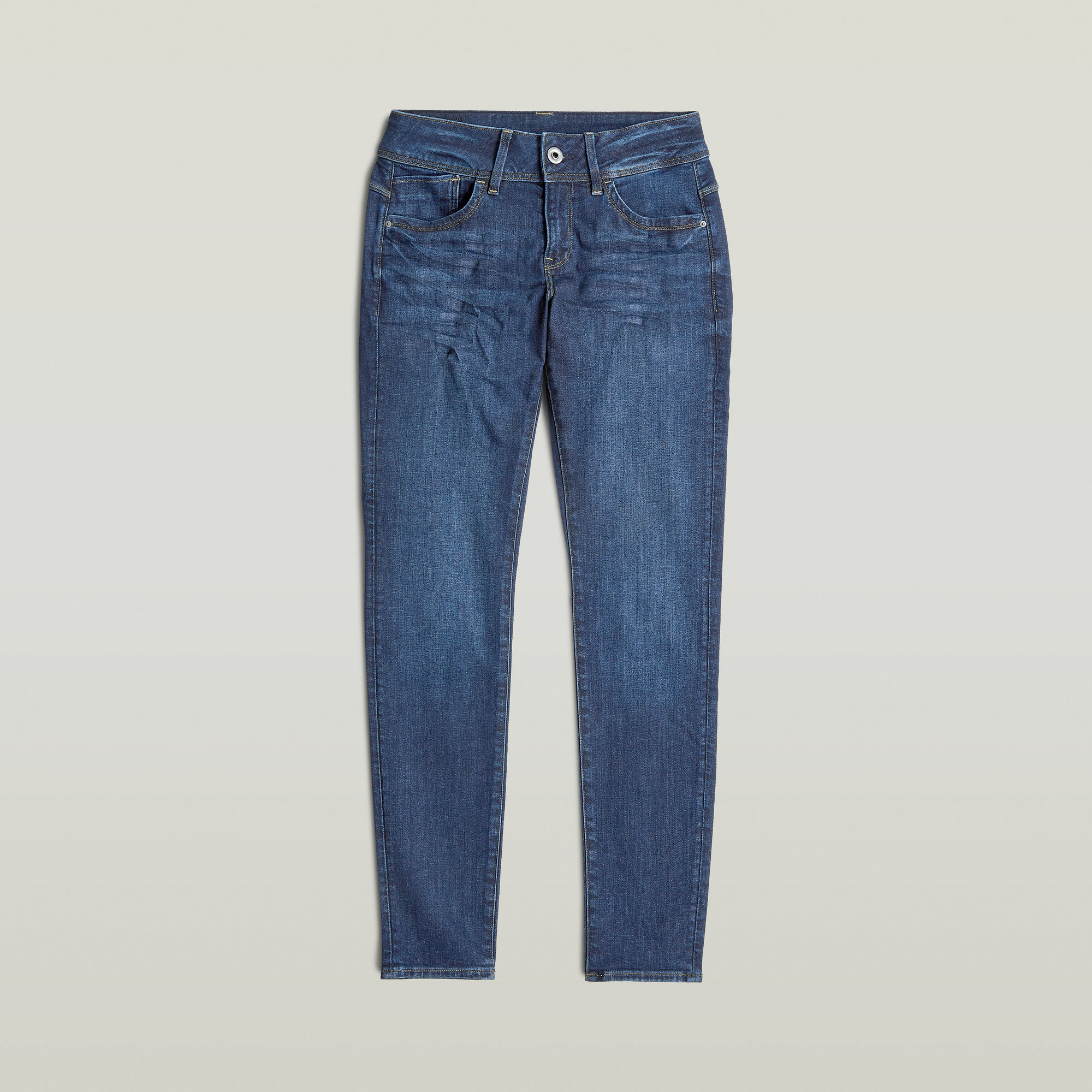 G-Star RAW Lynn Mid Skinny Jeans Donkerblauw Dames
