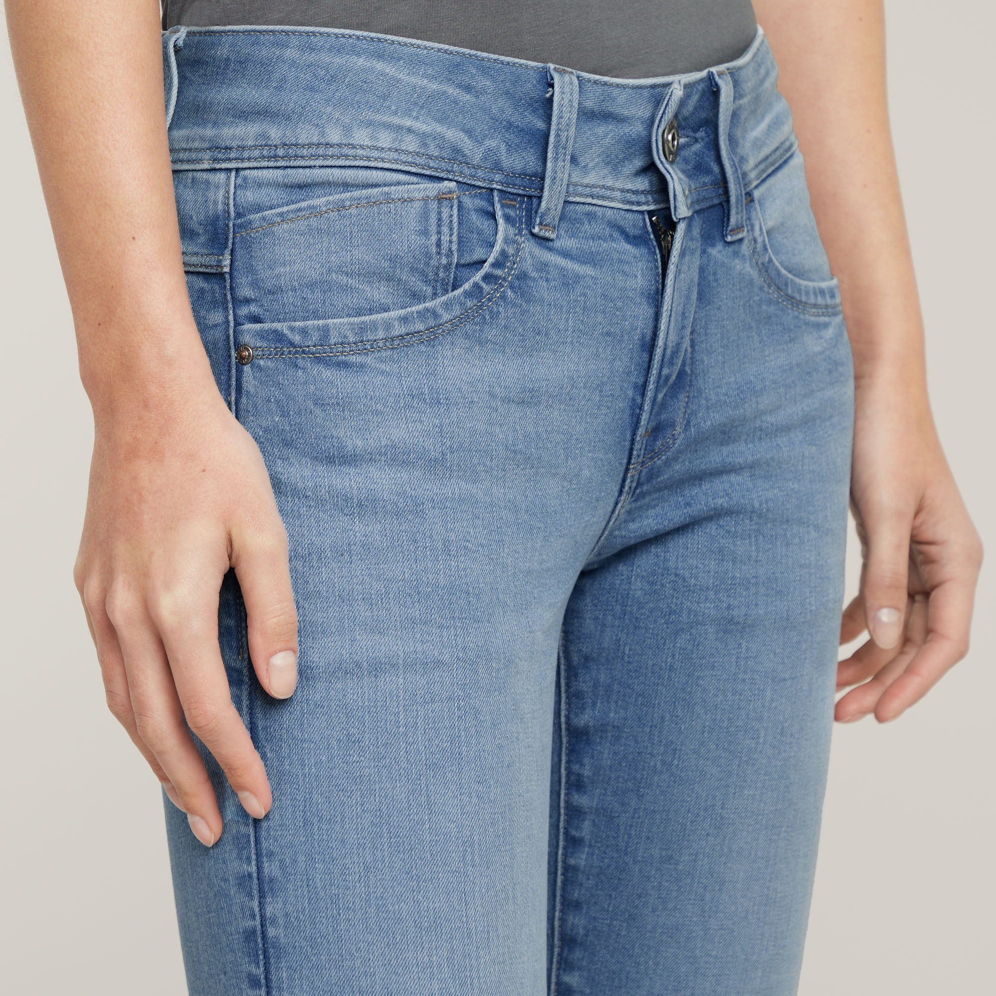 G-Star RAW Lynn Mid Skinny Jeans Midden blauw Dames