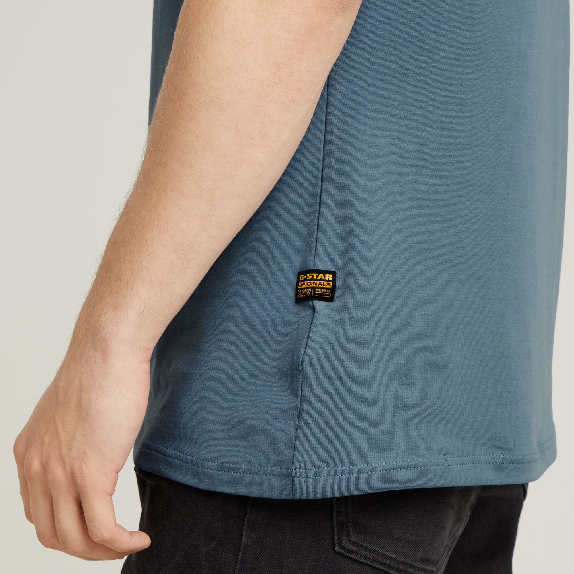 G-Star RAW Slim Base T-Shirt Midden blauw Heren