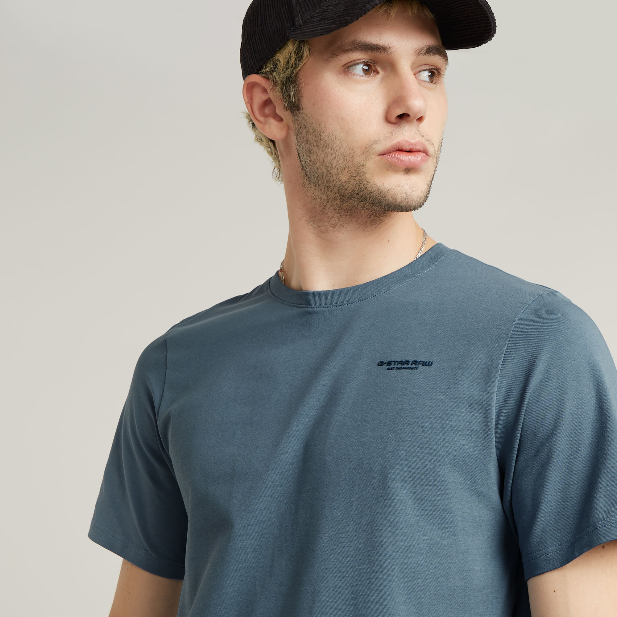 G-Star RAW Slim Base T-Shirt Midden blauw Heren