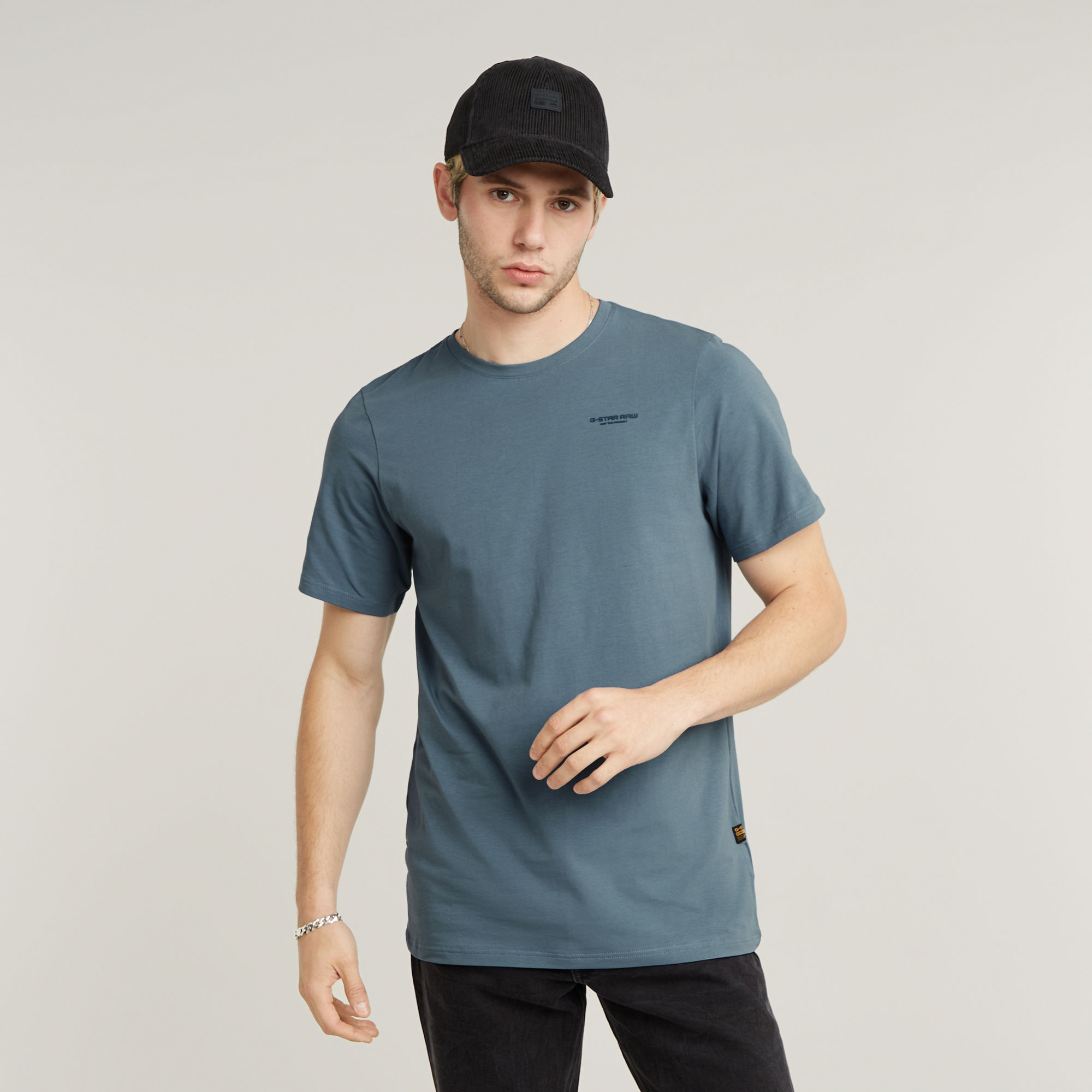 G-Star RAW Slim Base T-Shirt Midden blauw Heren