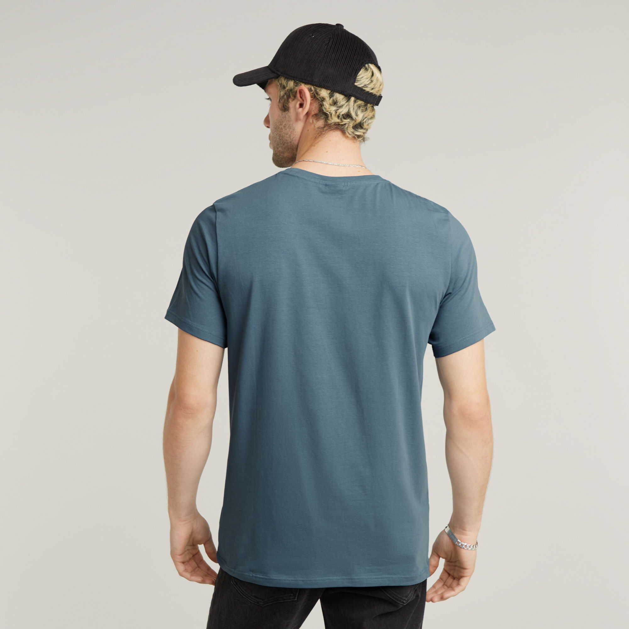 G-Star RAW Slim Base T-Shirt Midden blauw Heren