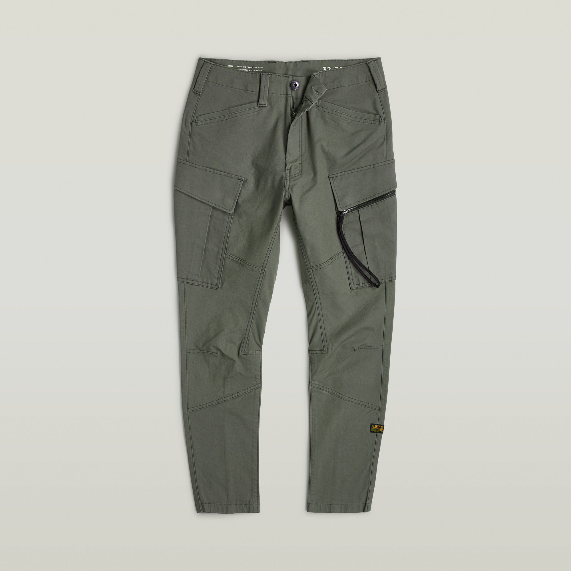 G-Star RAW Zip Pocket 3D Skinny Cargo Broek 2.0 Grijs Heren