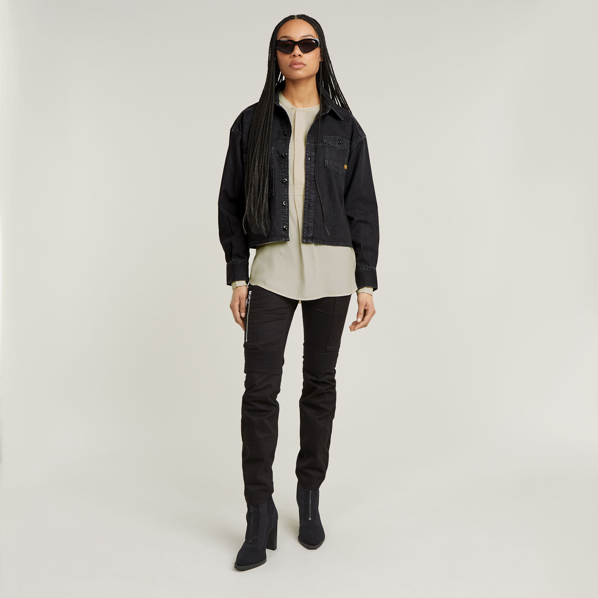 G-Star RAW Half Placket Top Wit Dames