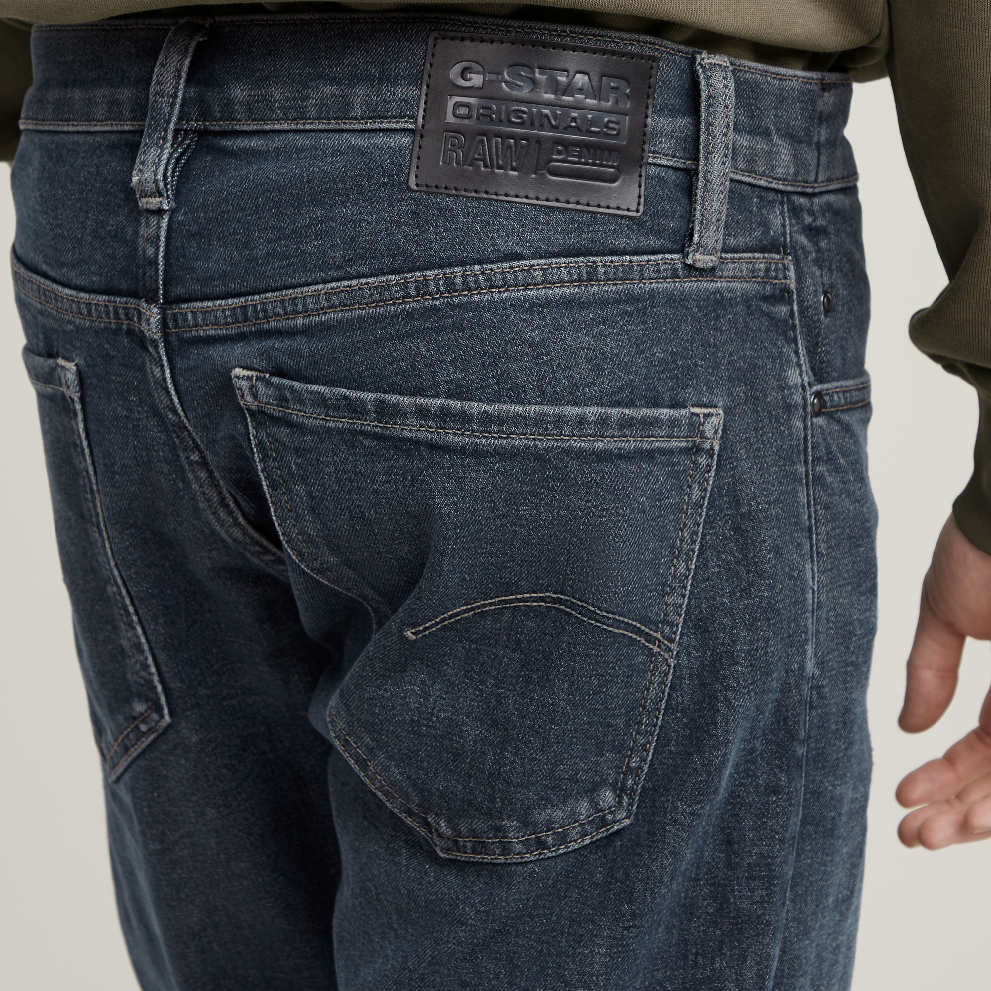 G-Star RAW Mosa Straight Jeans Donkerblauw Heren