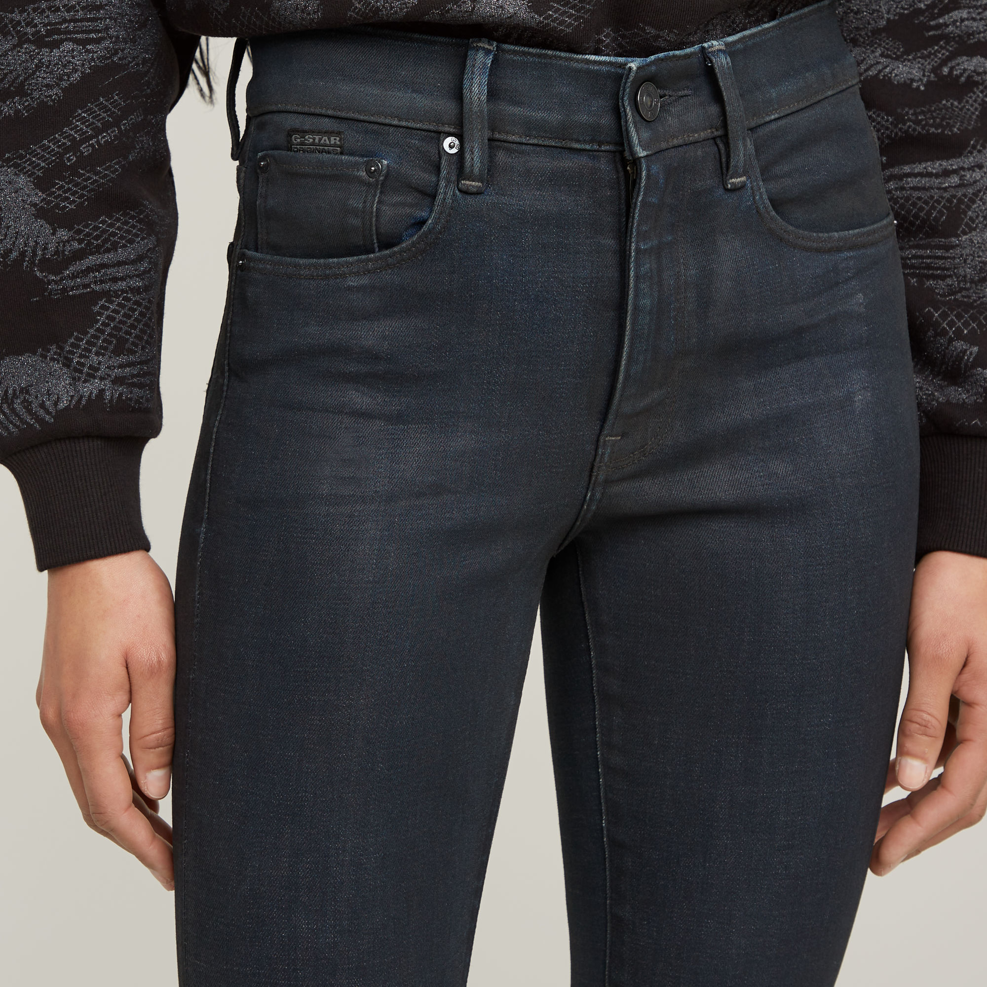 G-Star RAW 3301 Flare Jeans Donkerblauw Dames