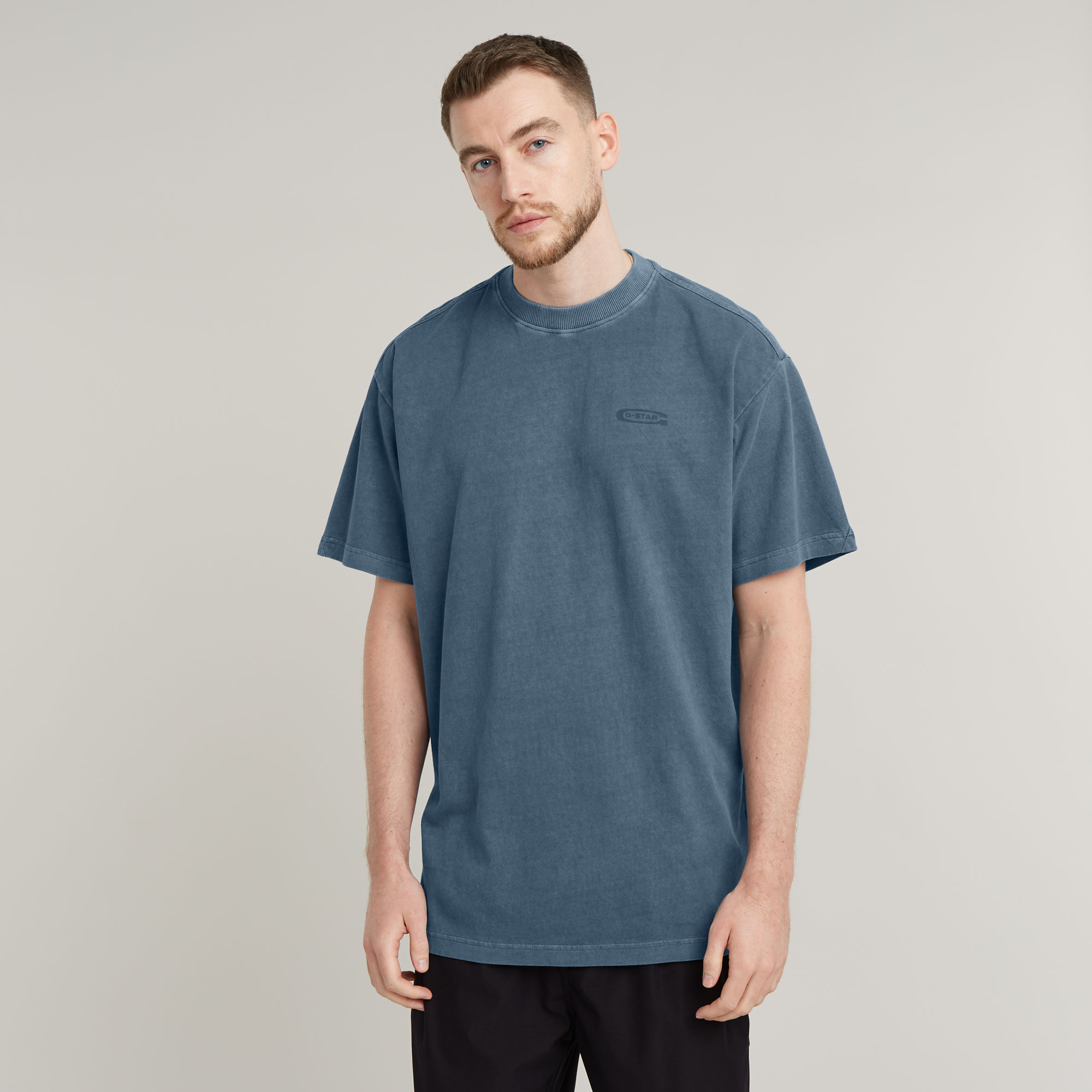 

Pigment Dye Loose T-Shirt - Medium blue - Men