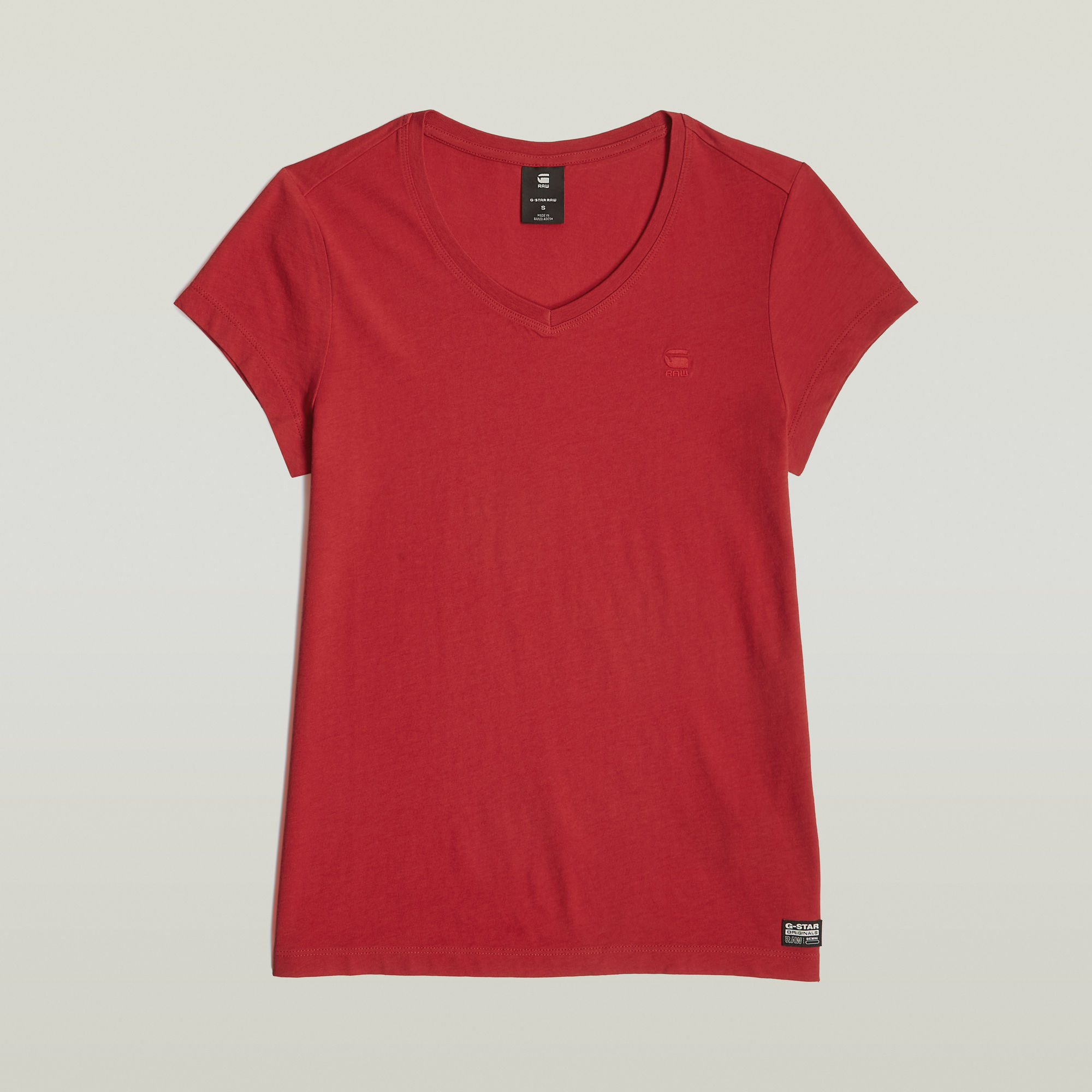 G-Star RAW Eyben Slim V- Neck Top Rood Dames