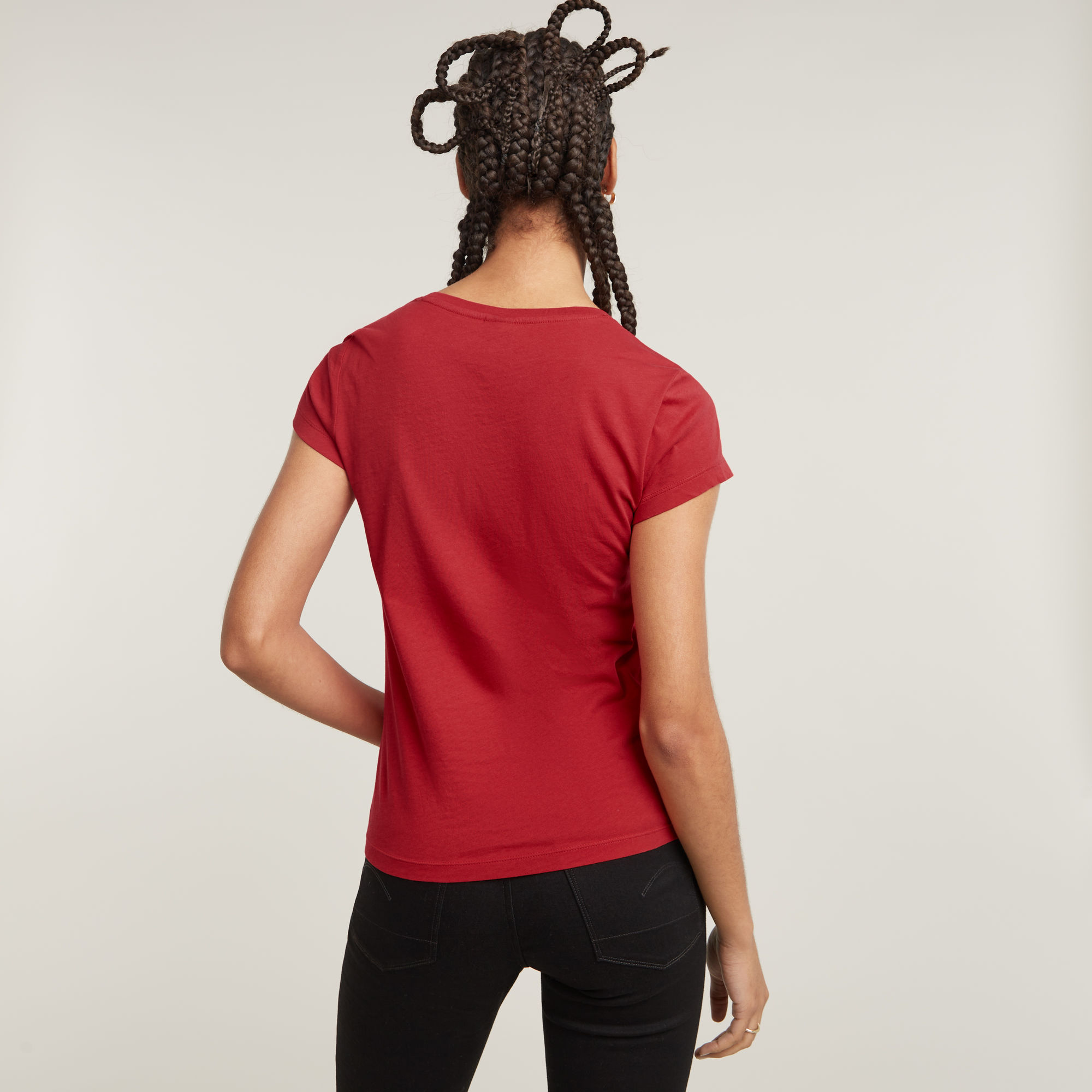 G-Star RAW Eyben Slim V- Neck Top Rood Dames