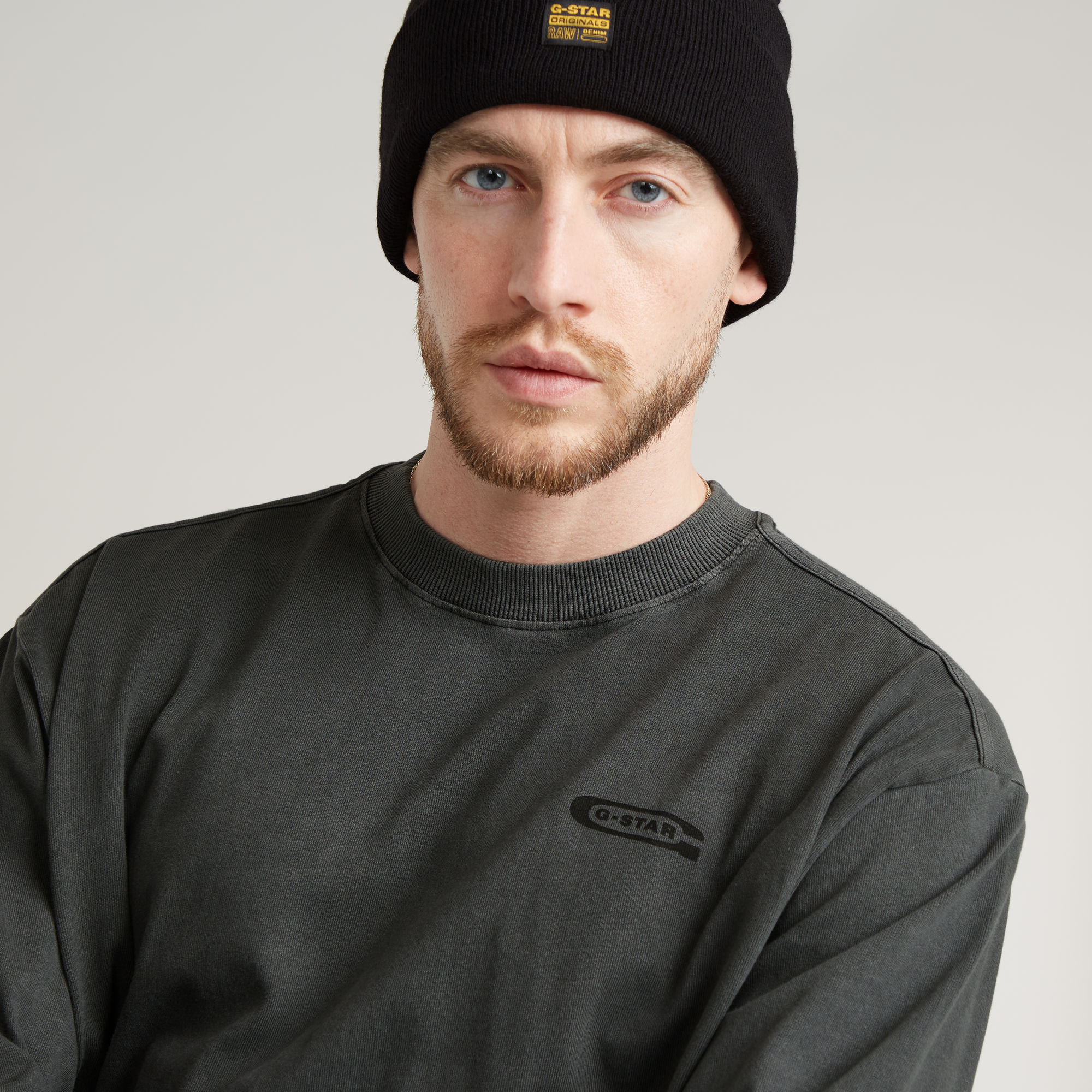 G-Star RAW Pigment Dye Loose T-Shirt Zwart Heren