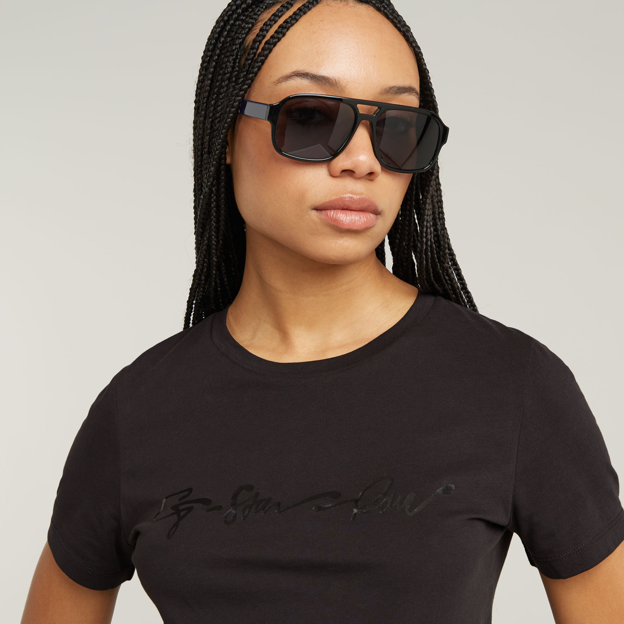 G-Star RAW G-Script Shiny Top Zwart Dames