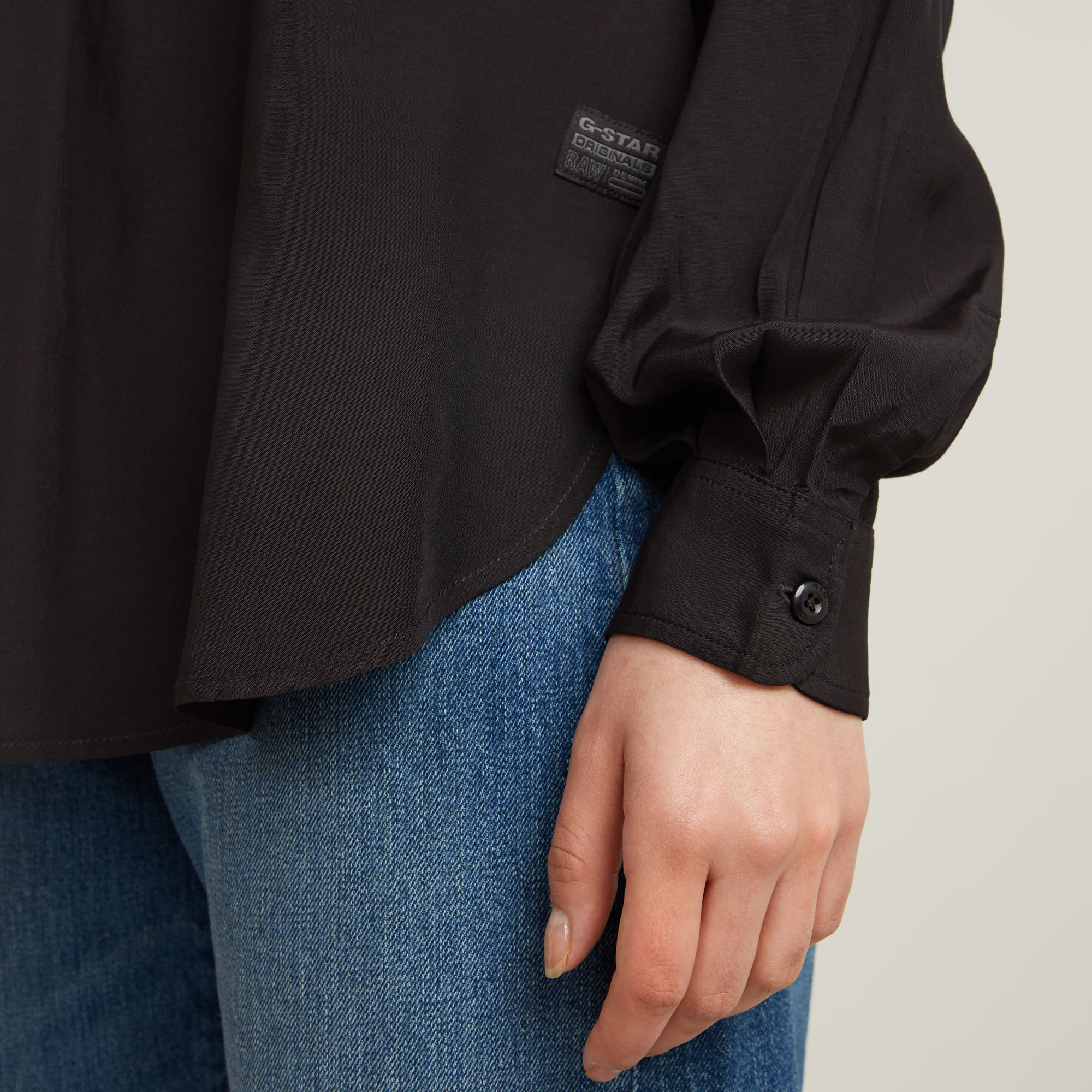 G-Star RAW Half Placket Top Zwart Dames