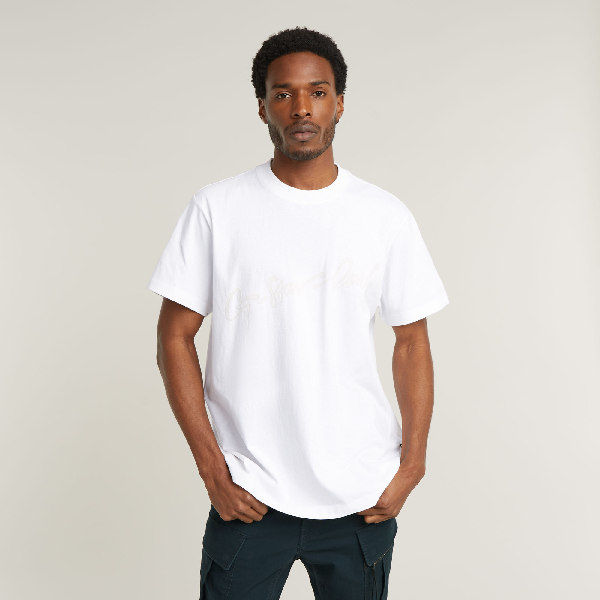 Flock G-Script Loose T-Shirt - Weiß - Herren