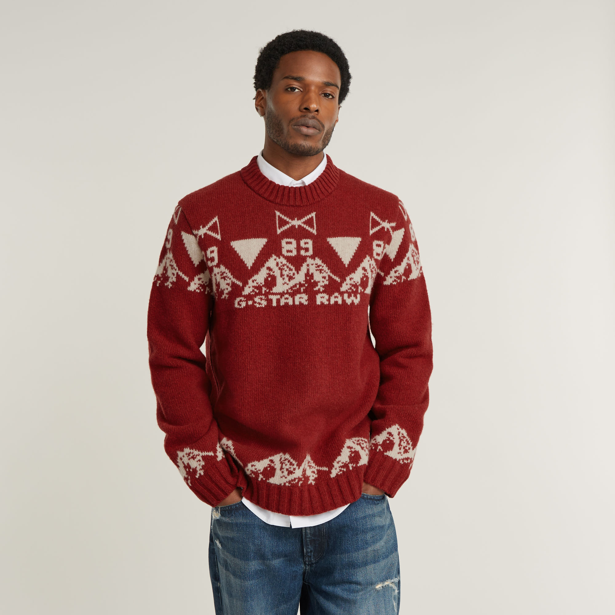 

Unisex Holiday Knitted Sweater - Multi color - Men