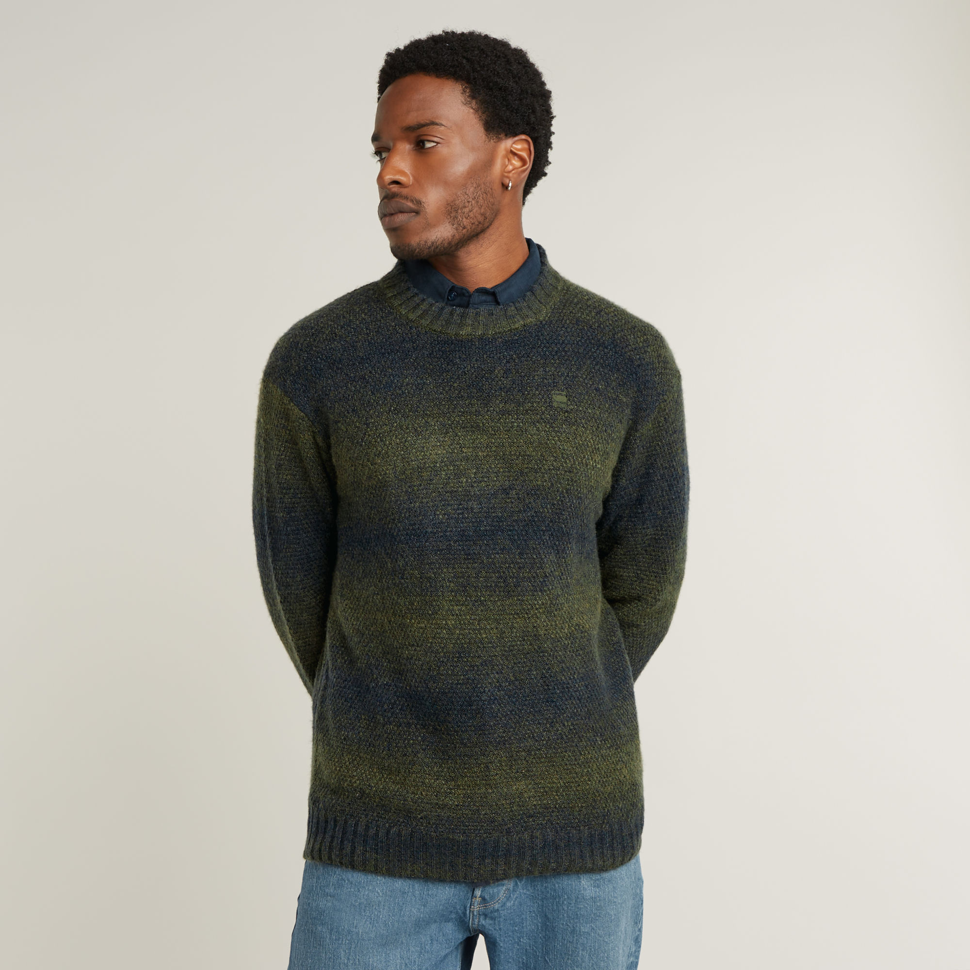 Gradient Knitted Pullover - Mehrfarbig - Herren