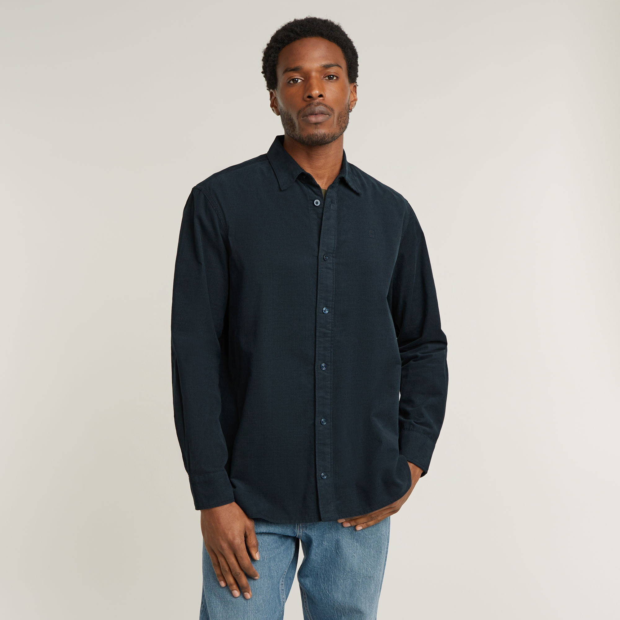 

Clean Regular Shirt - Dark blue - Men