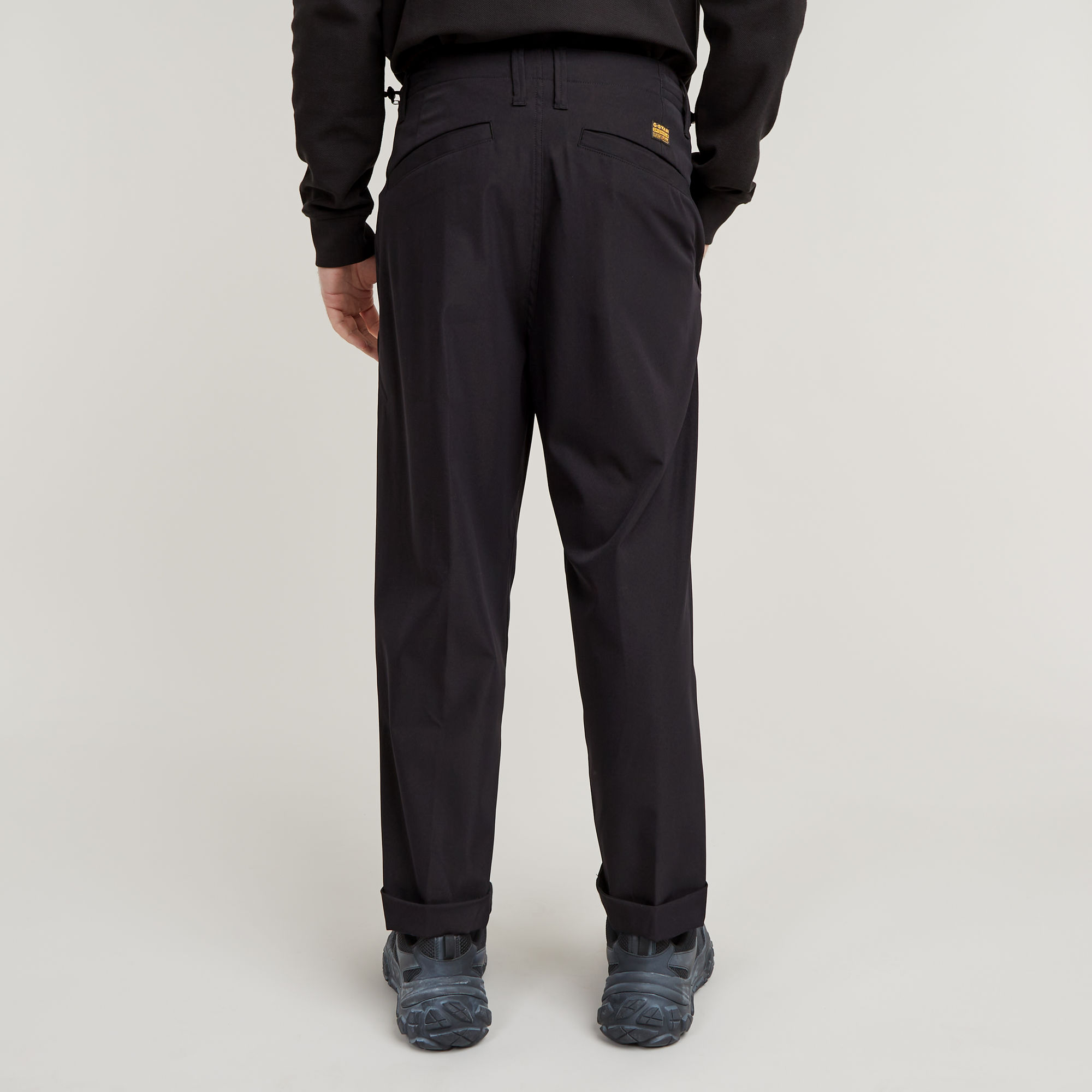 G-Star RAW Pleated Tech Chino Relaxed Zwart Heren