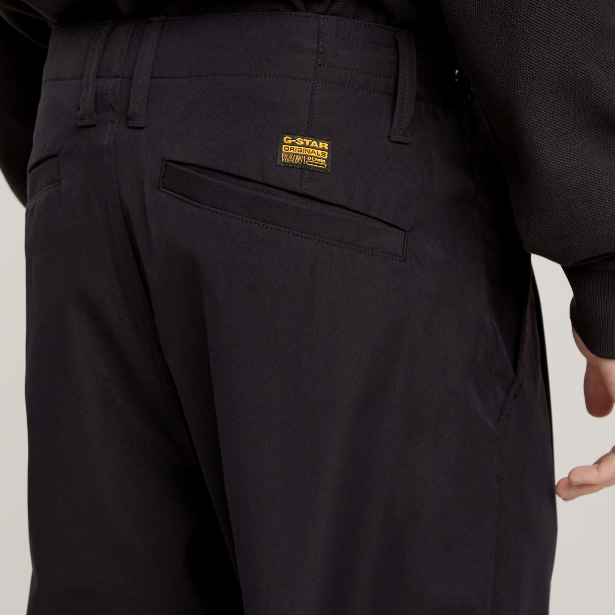 G-Star RAW Pleated Tech Chino Relaxed Zwart Heren