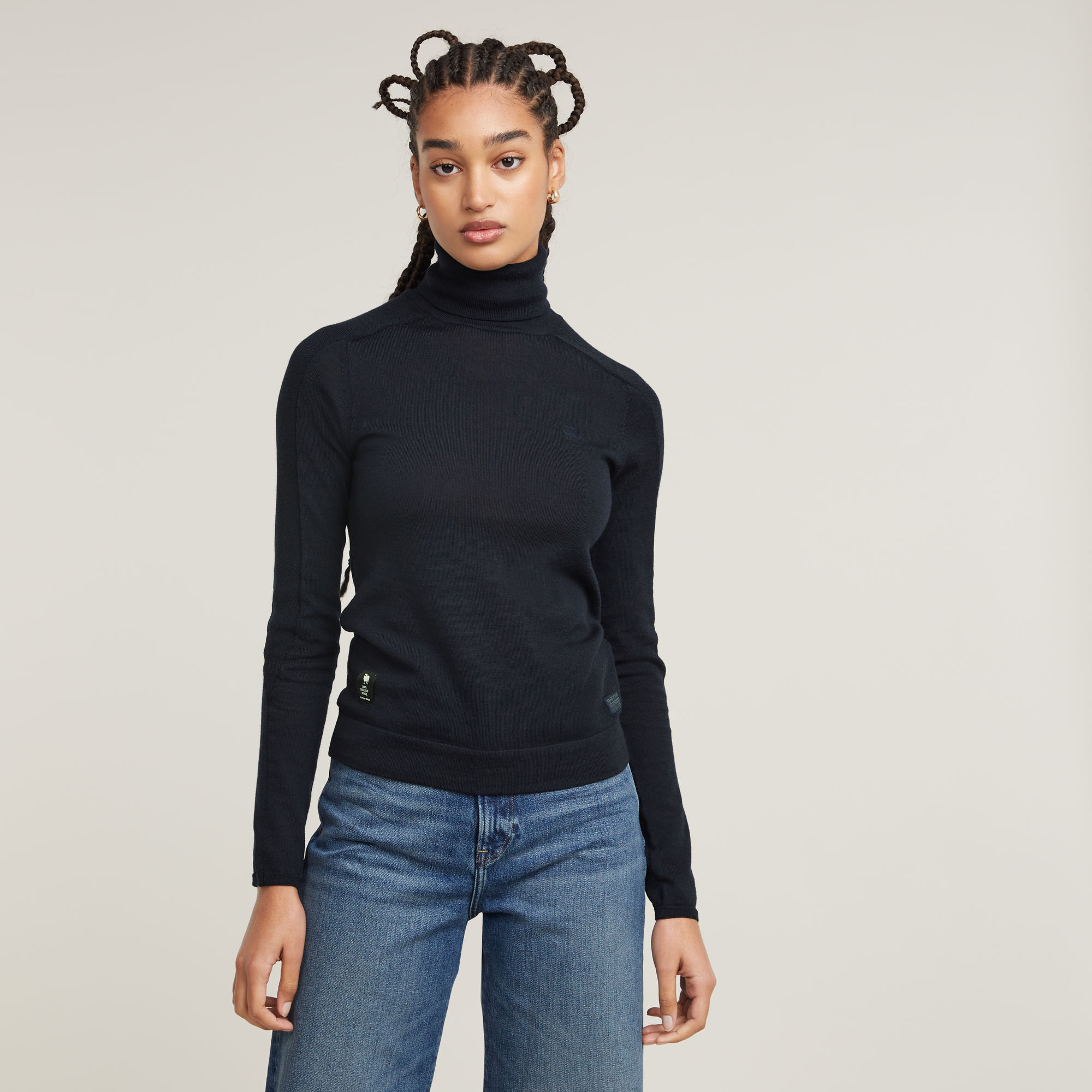 

Core Slim Turtle Knitted Sweater - Dark blue - Women