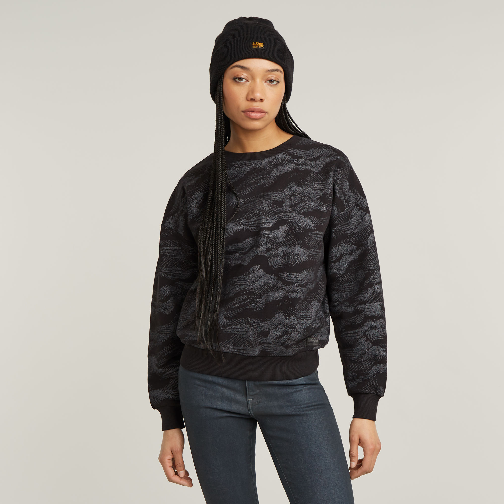 

Lace AOP Loose Sweater - Multi color - Women