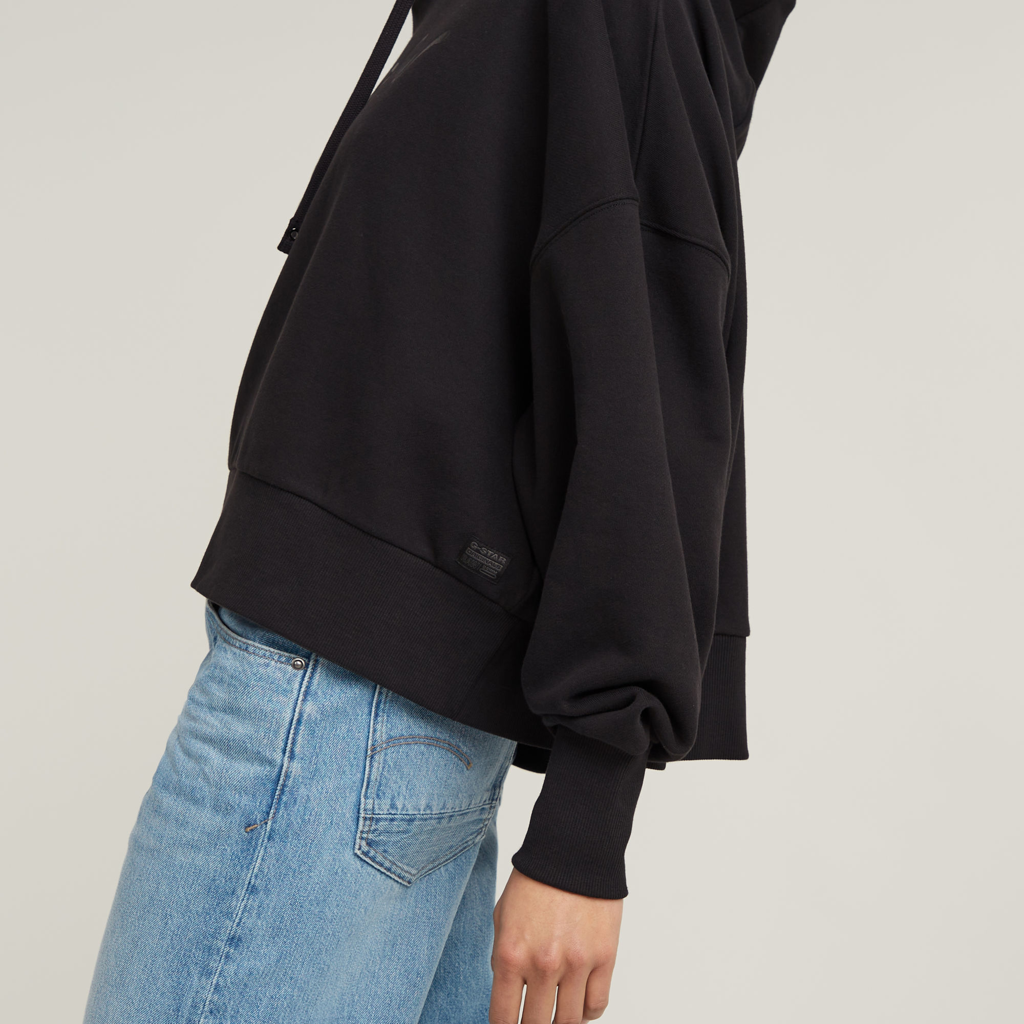 G-Star RAW G-Script Oversized Hoodie Zwart Dames