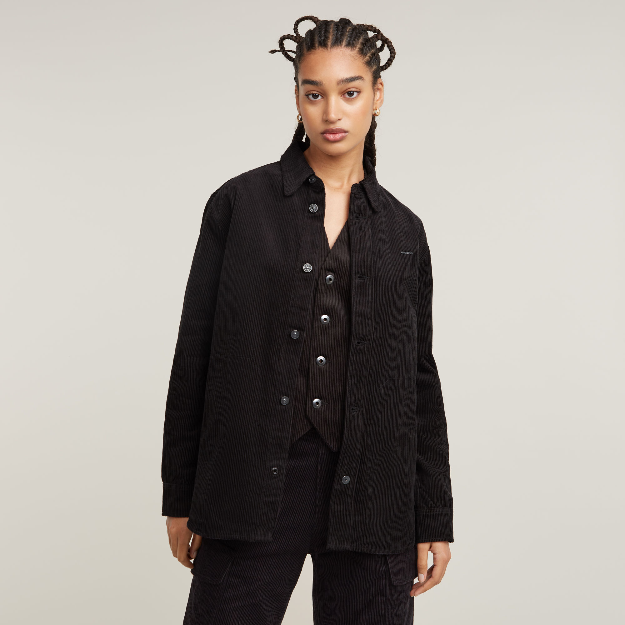 

Boyfriend Overshirt - Black - Women