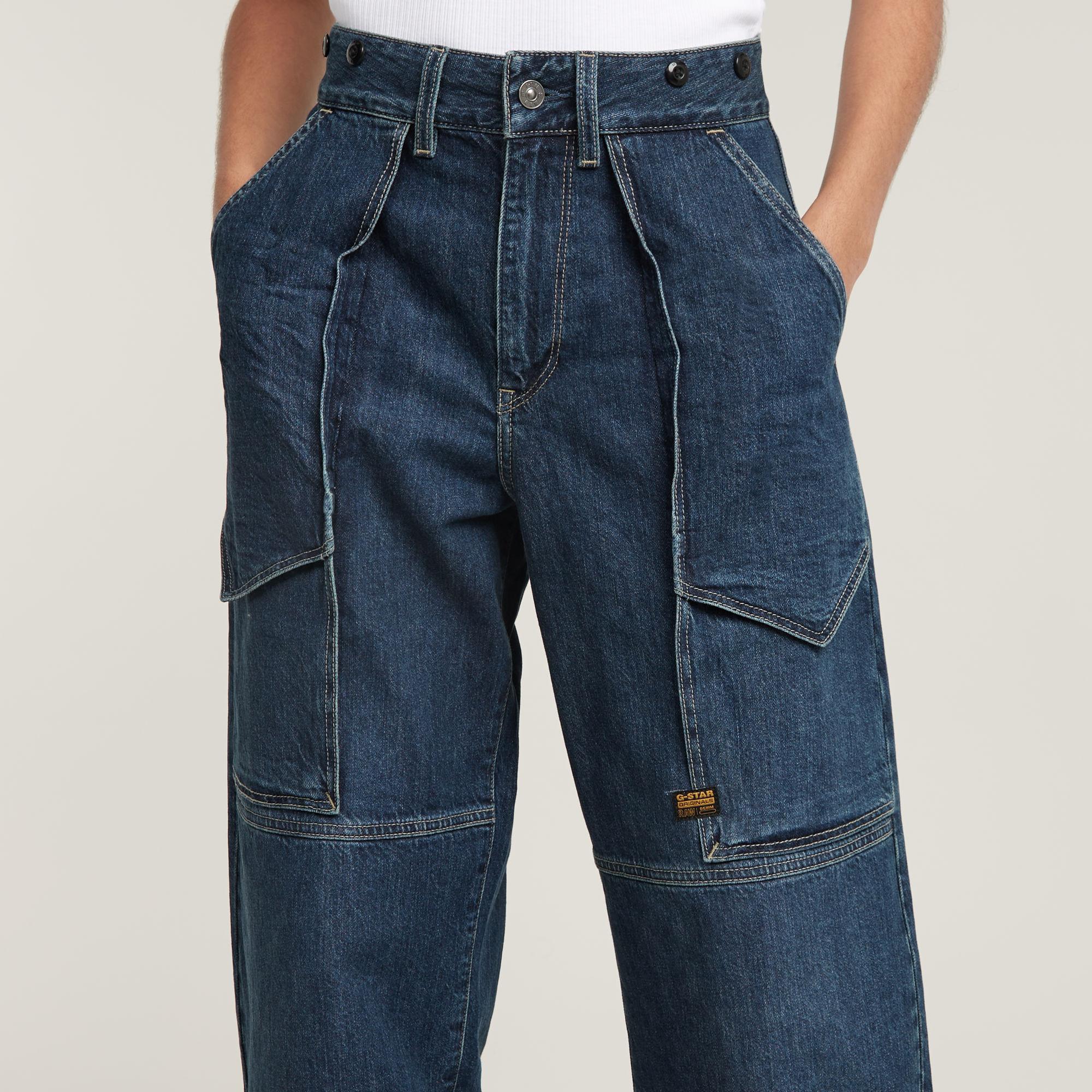 G-Star RAW Barrel Utility High Loose Jeans Donkerblauw Dames