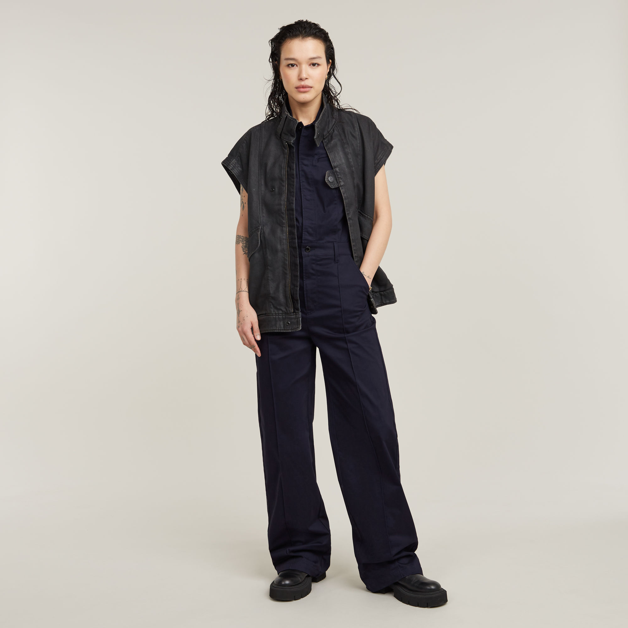 Core Jumpsuit - Dunkelblau - Damen