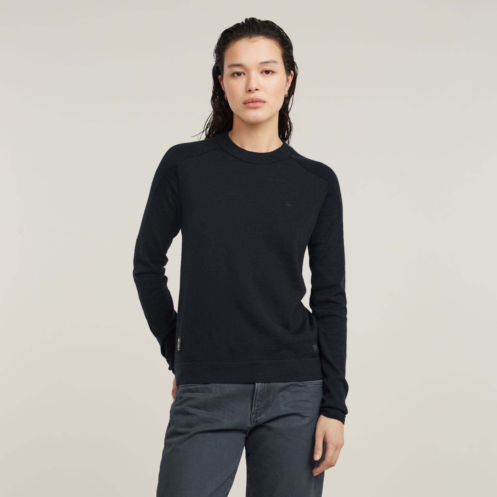 Core Knitted Pullover - Dunkelblau - Damen