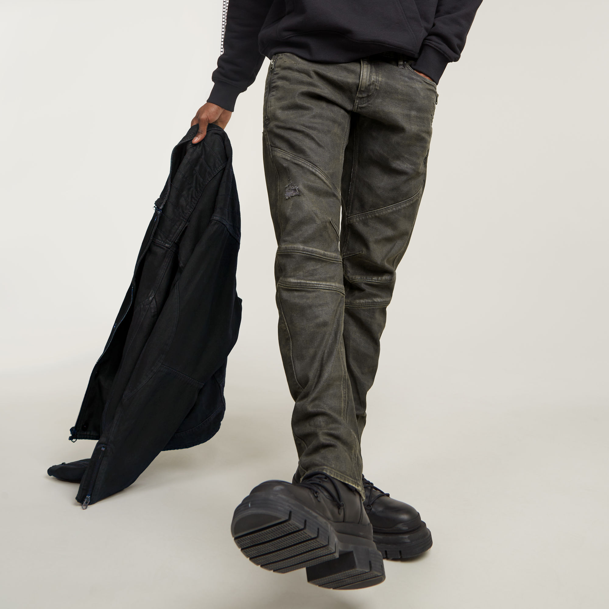 G-Star RAW Moto Cross 3D Zip Slim Jeans Bruin Heren