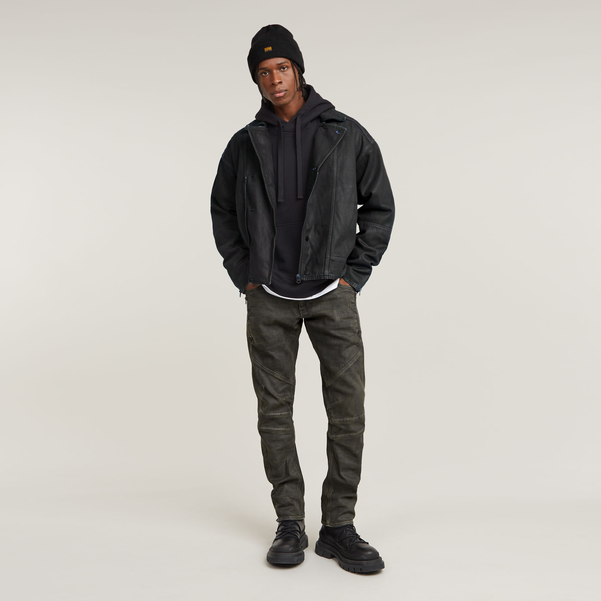 G-Star RAW Moto Cross 3D Zip Slim Jeans Bruin Heren