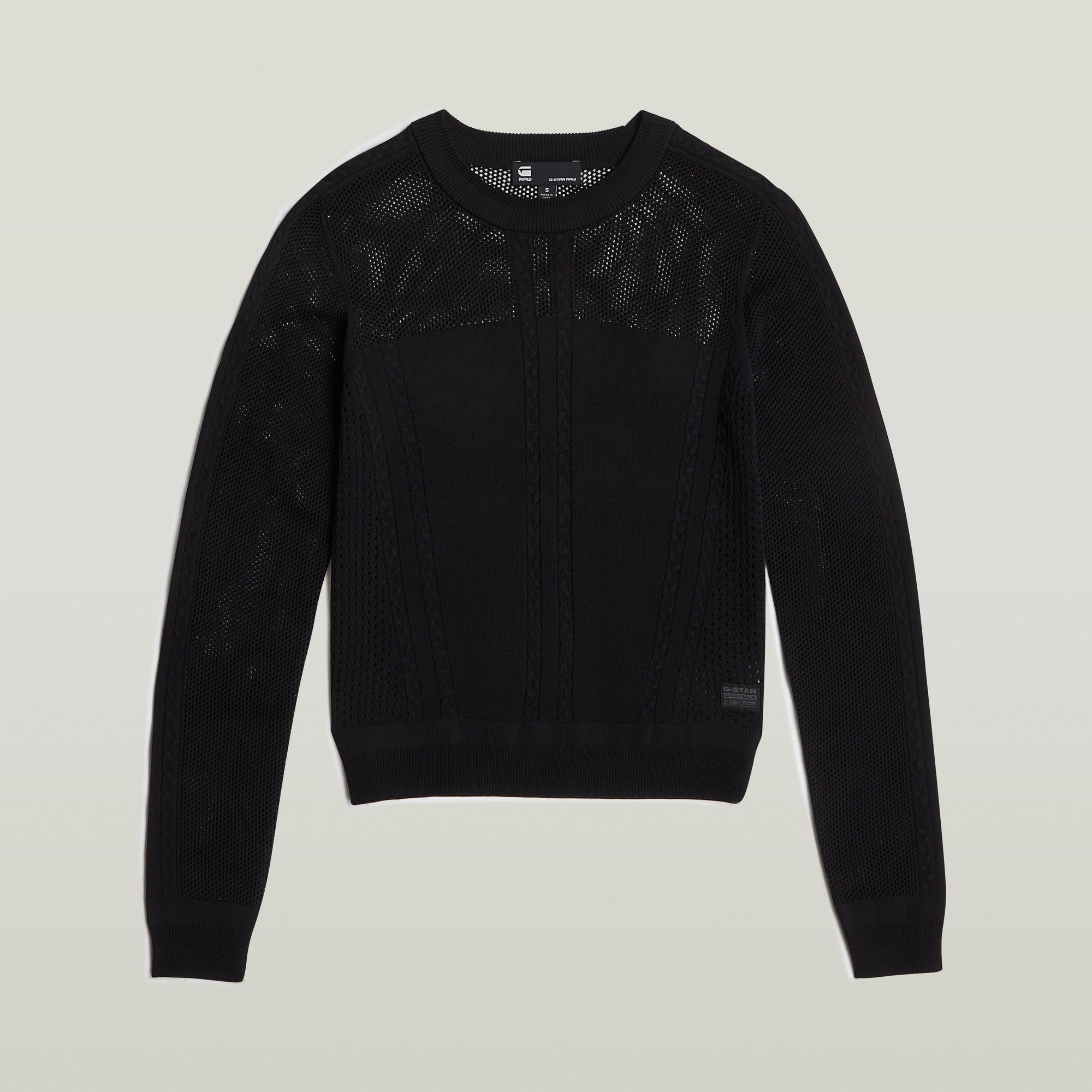 G-Star RAW Pointelle Gebreide Trui Zwart Dames