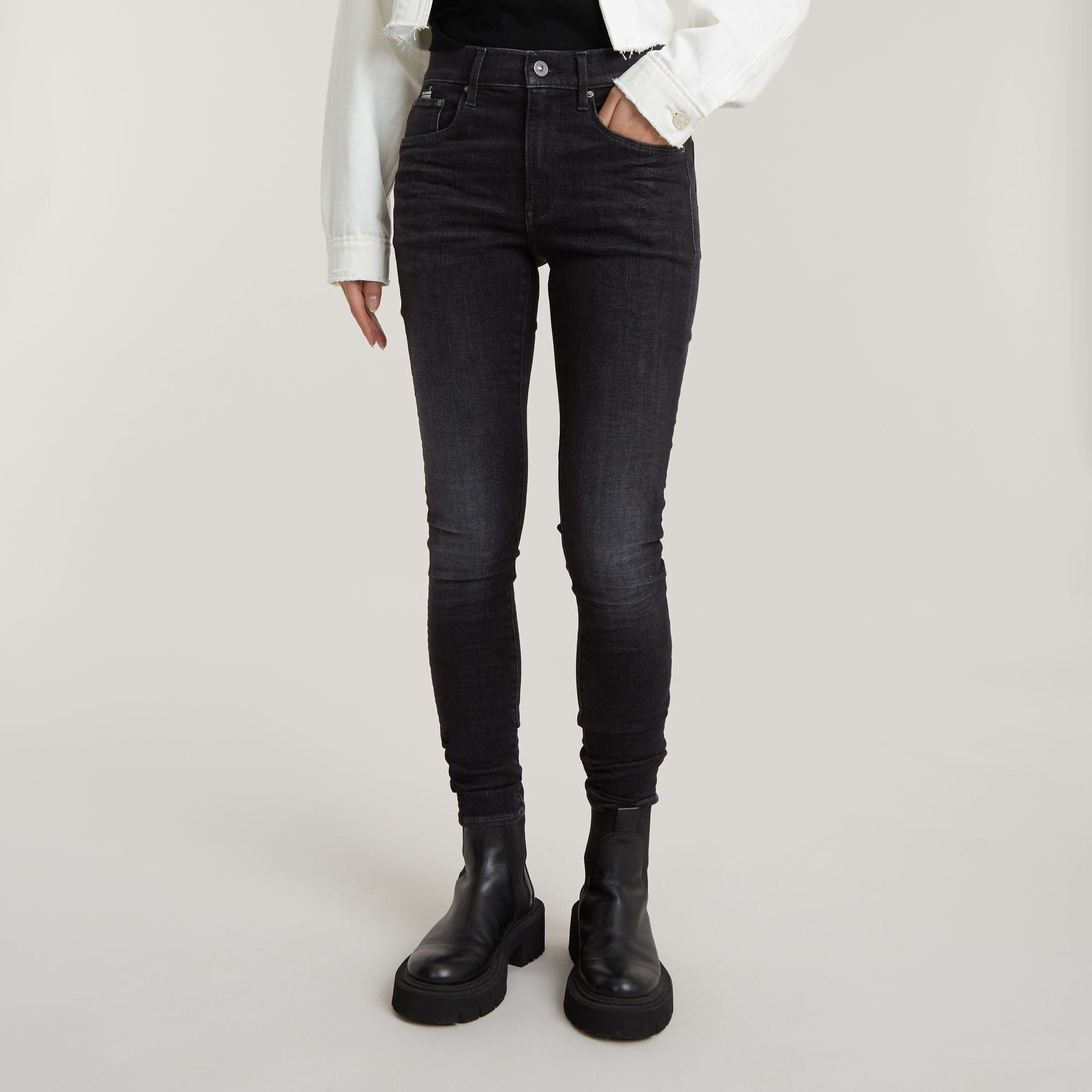 

3301 High Skinny Jeans - Black - Women