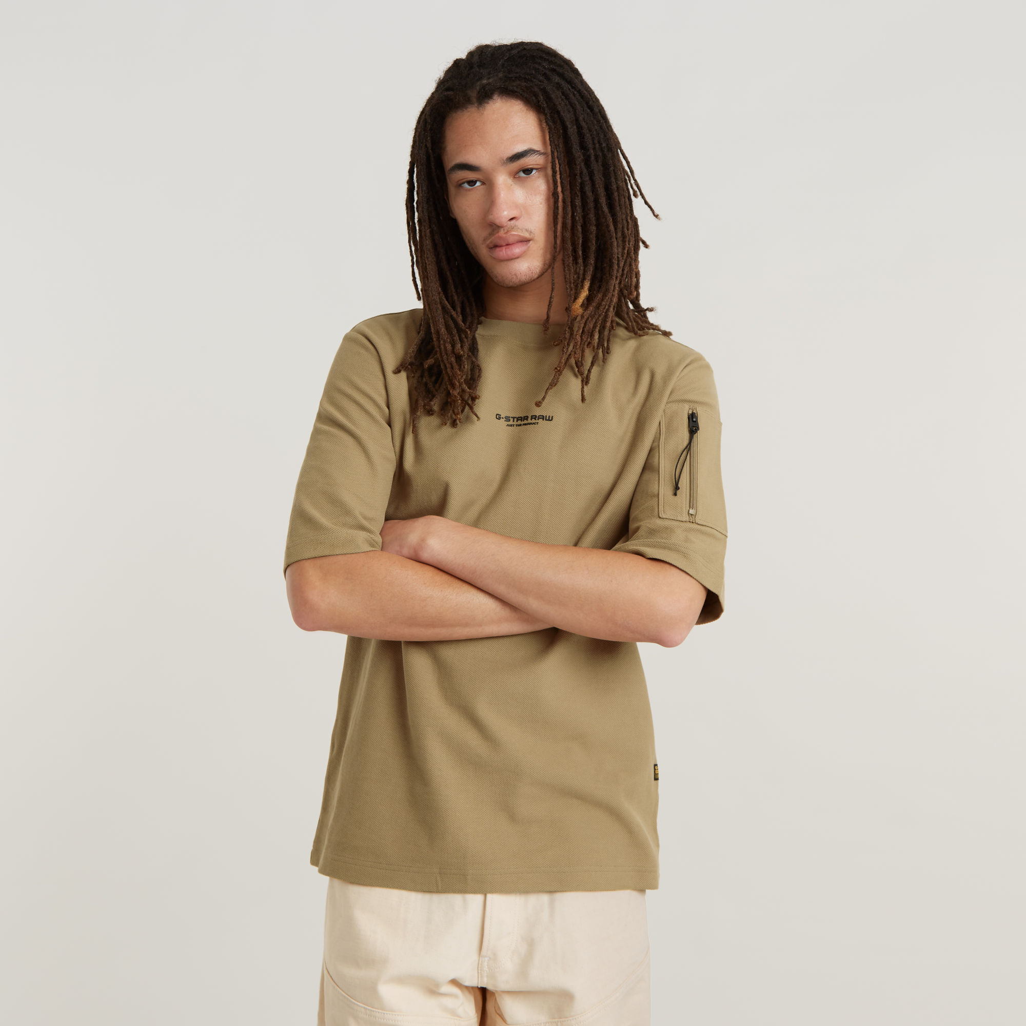 G-Star RAW P-3 Short Sleeve Tweeter Beige Heren