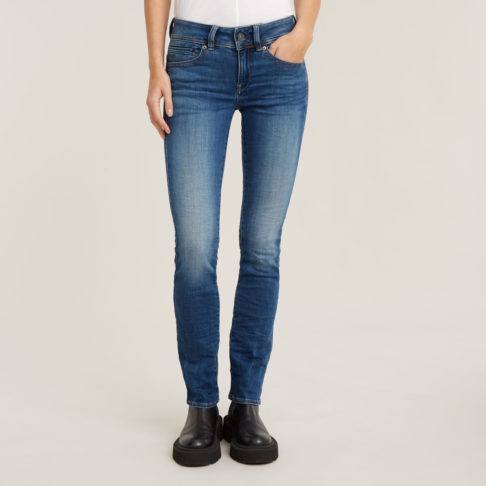 

Midge Straight Jeans - Medium blue - Women