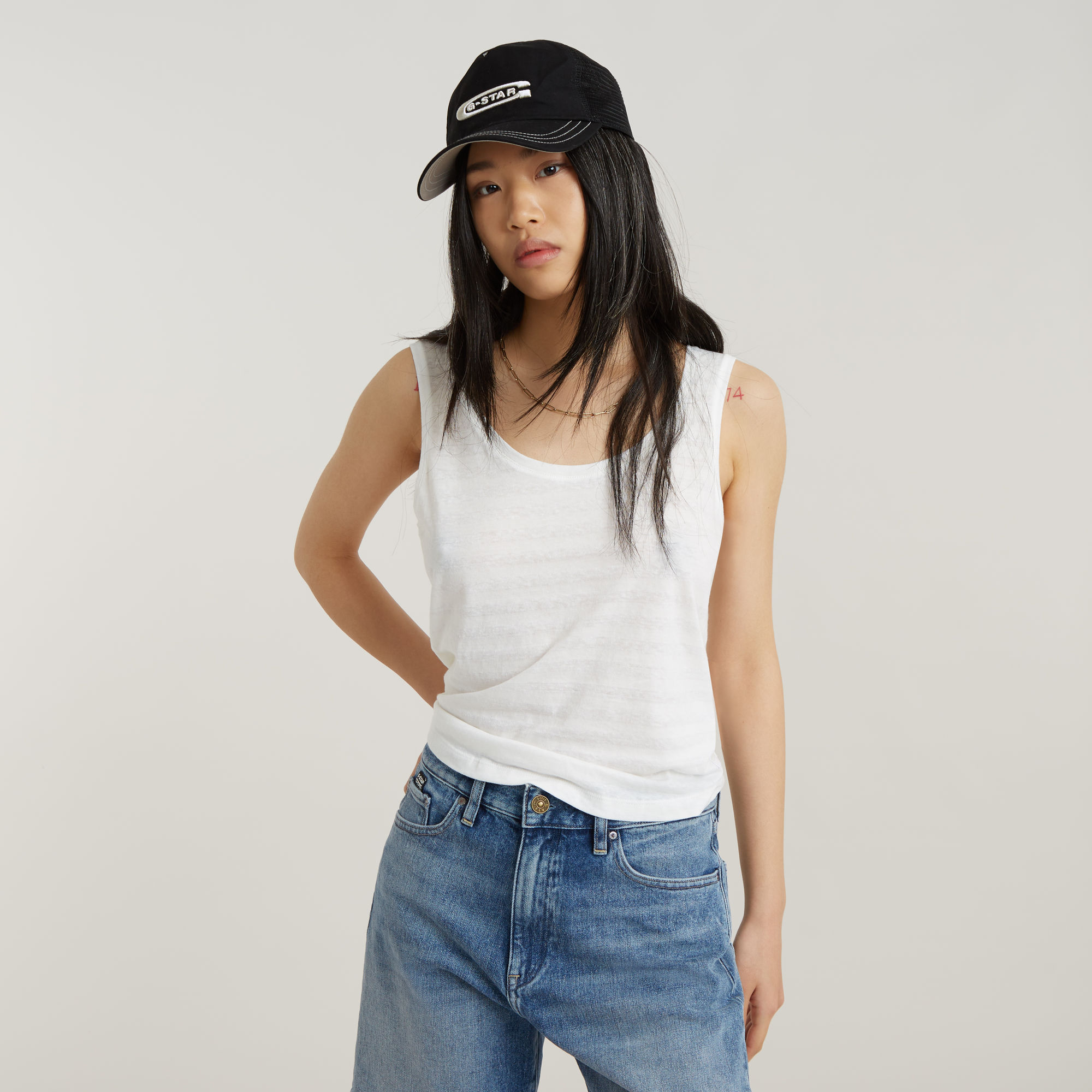 G-Star RAW Optic Slim Tanktop Wit Dames
