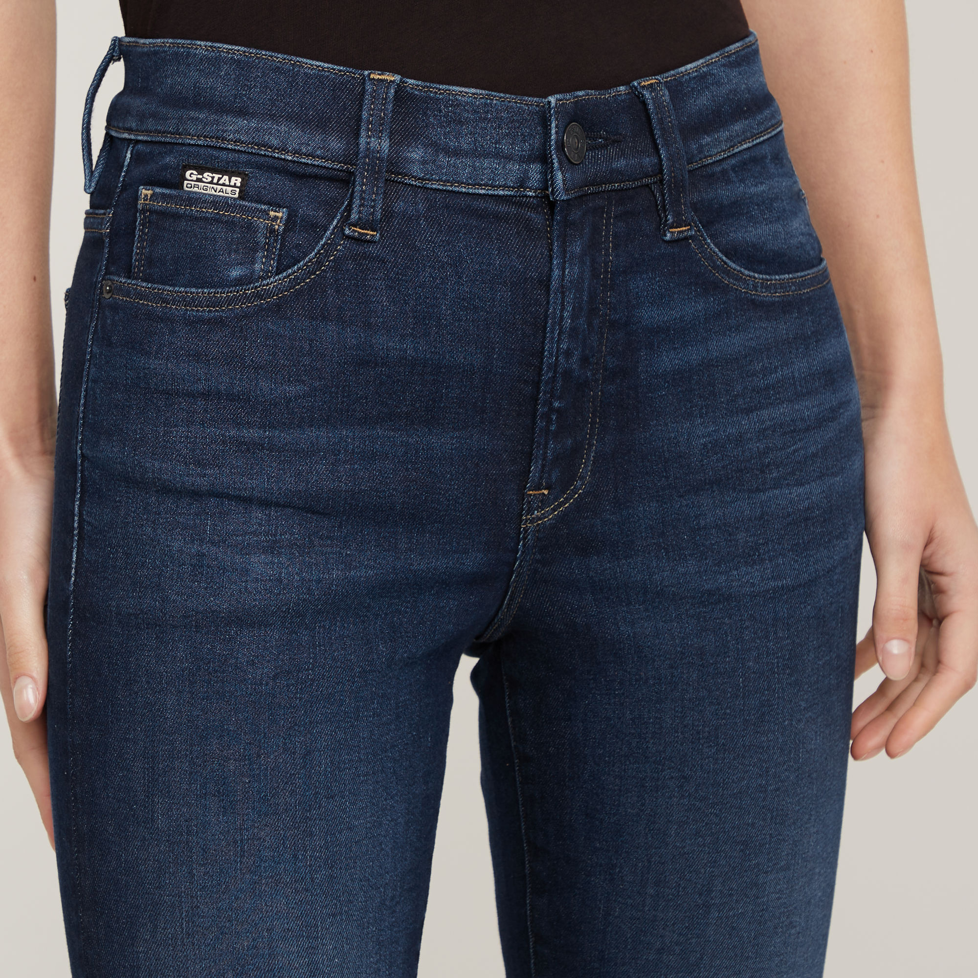 G-Star RAW Ace 2.0 Slim Straight Jeans Donkerblauw Dames