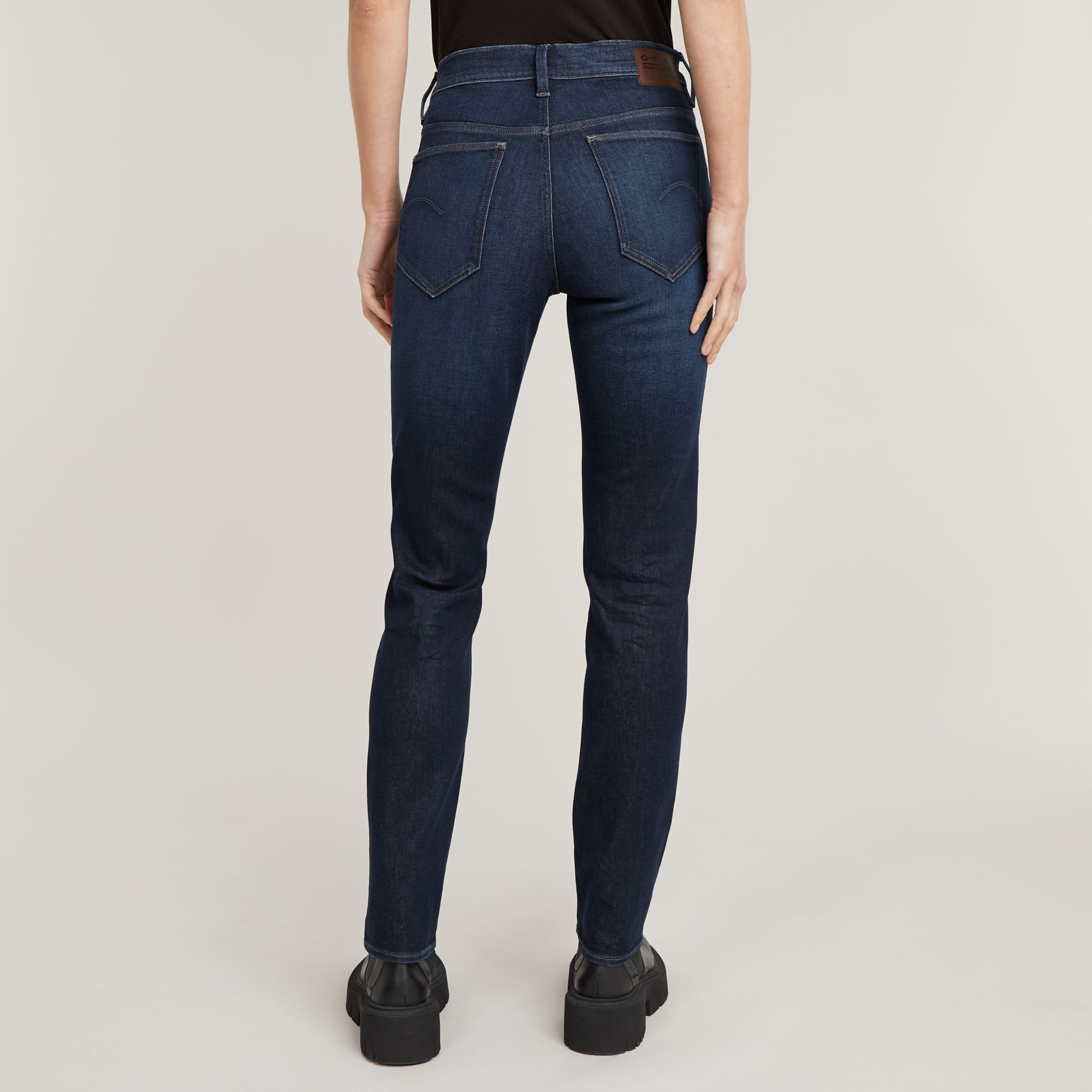 G-Star RAW Ace 2.0 Slim Straight Jeans Donkerblauw Dames