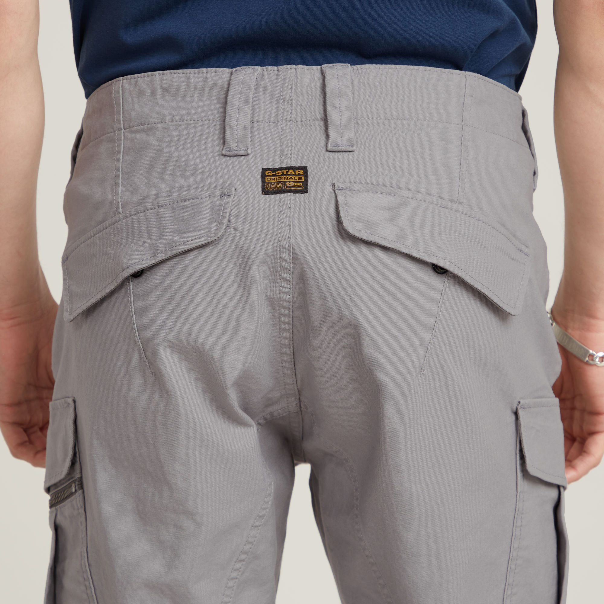 G-Star RAW Zip Pocket 3D Skinny Cargo Grijs Heren