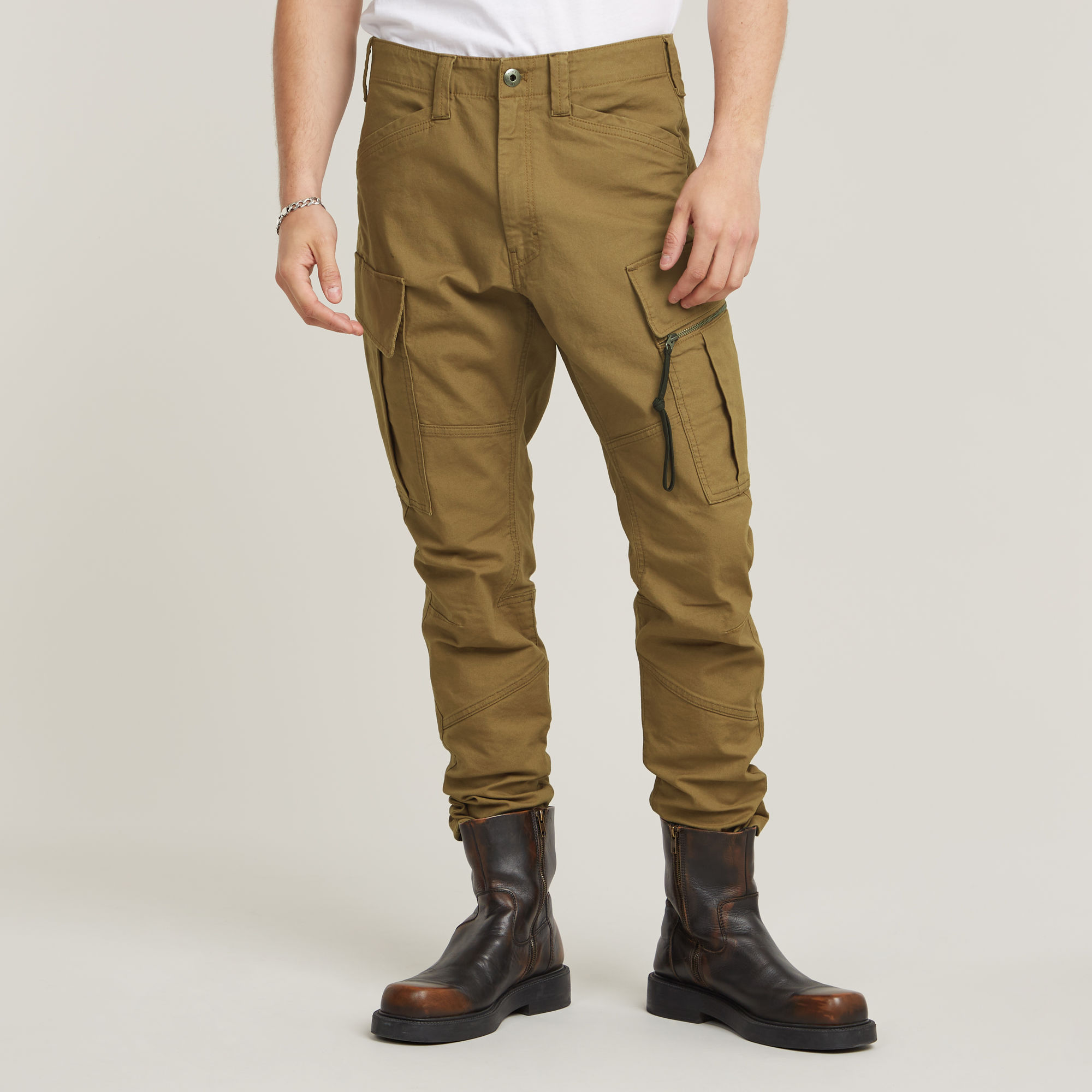 Zip Pocket 3D Skinny Cargohose 2.0 - Braun - Herren