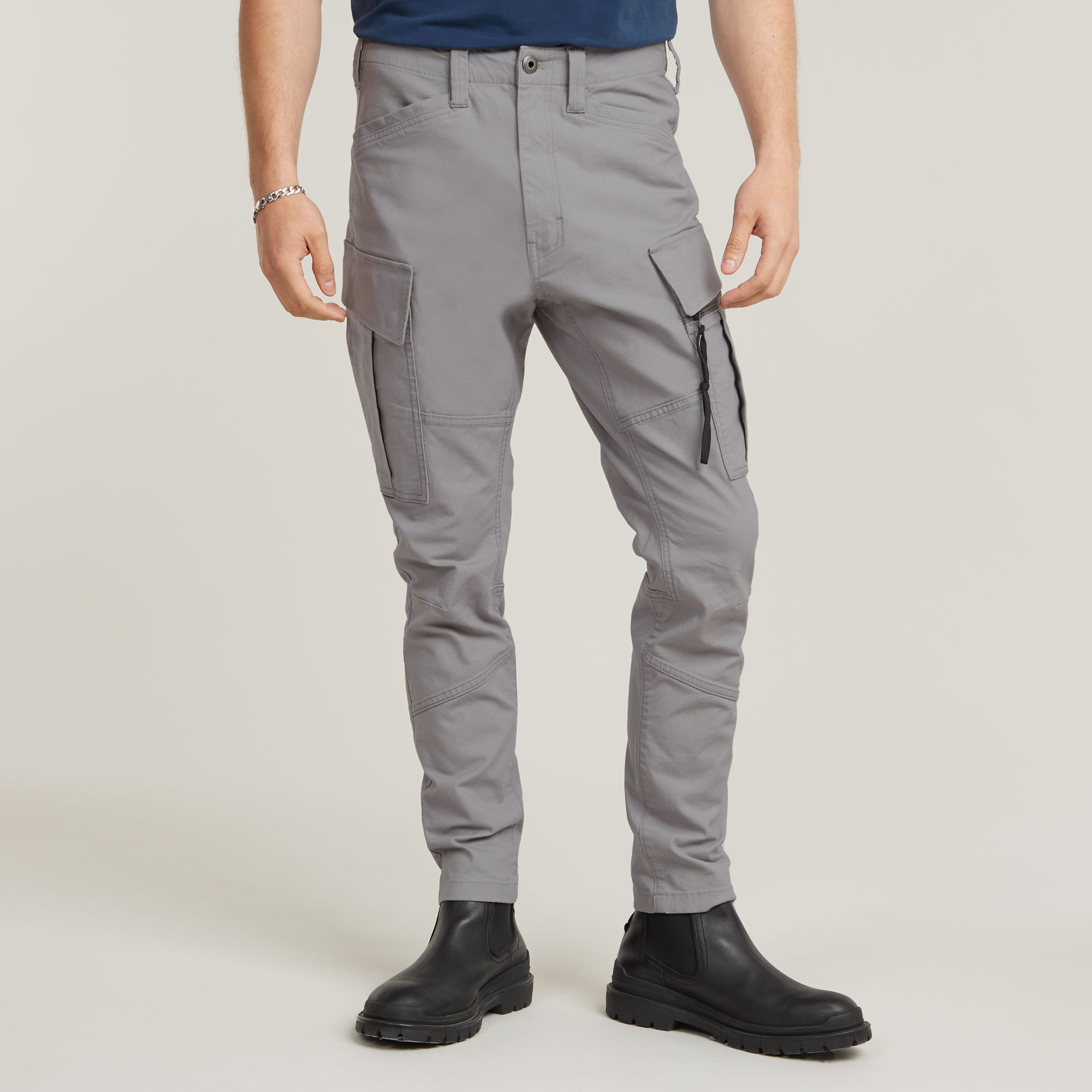 

Zip Pocket 3D Skinny Cargo - Grijs - Heren